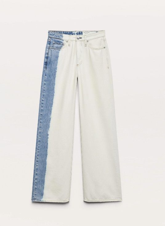 Rag & Bone Rag & Bone Logan Jeans Featherweight in Bleach Stripe ( 28 ) Size 28" / US 6 / IT 42 - 5 Thumbnail
