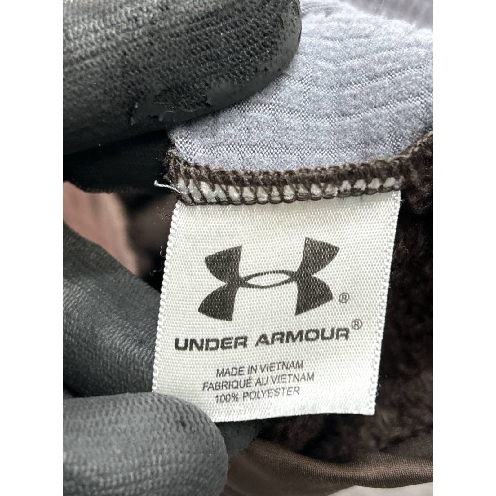 Under Armour Under Armour Fleece Sweater Mens Large Brown Colorblock 1/4 Zip Lined Pullover Size US L / EU 52-54 / 3 - 5 Thumbnail