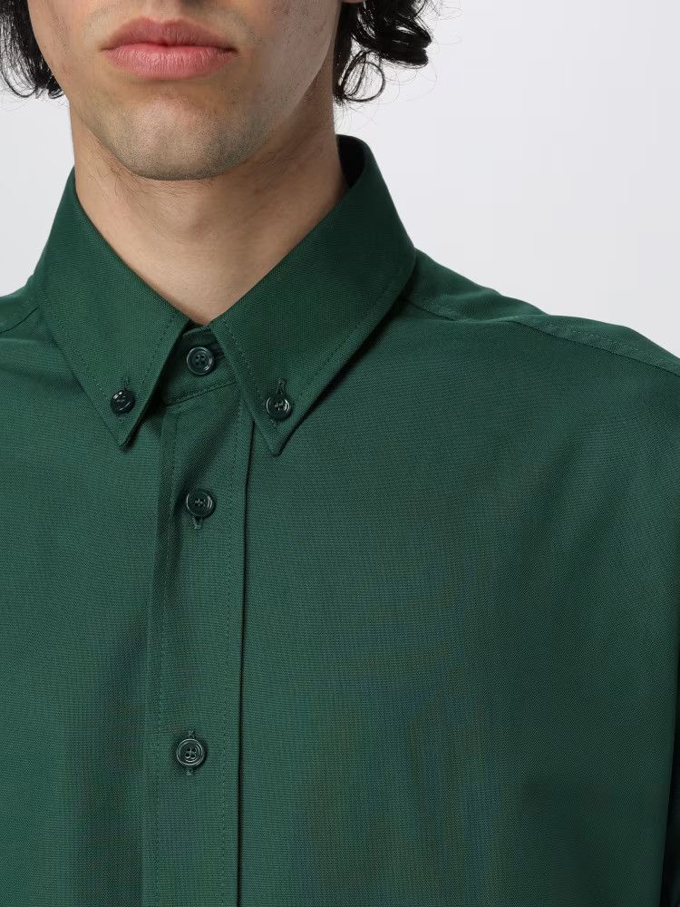 Burberry o1y0426 Solid Color Shirt in Emerald Green Size US L / EU 52-54 / 3 - 4 Thumbnail