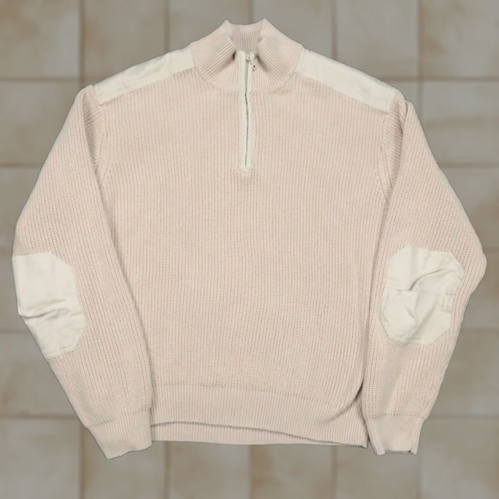 Orvis Orvis Sweater Mens XL Beige Tan Pullover 1/4 Zip Knit Mock Neck Long Sleeve Regular Size US XL / EU 56 / 4 - 1 Thumbnail