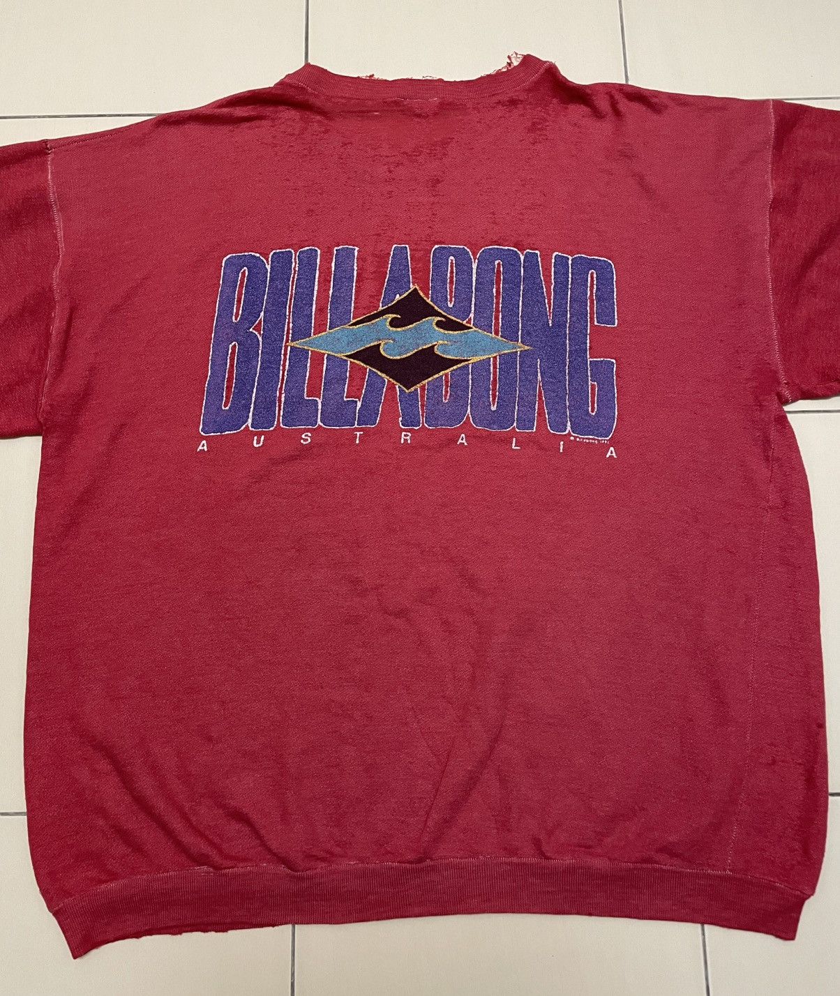 Billabong Vtg 90s Billabong Surf Trashed / Damaged Sweatshirt Size US XXL / EU 58 / 5 - 7 Thumbnail