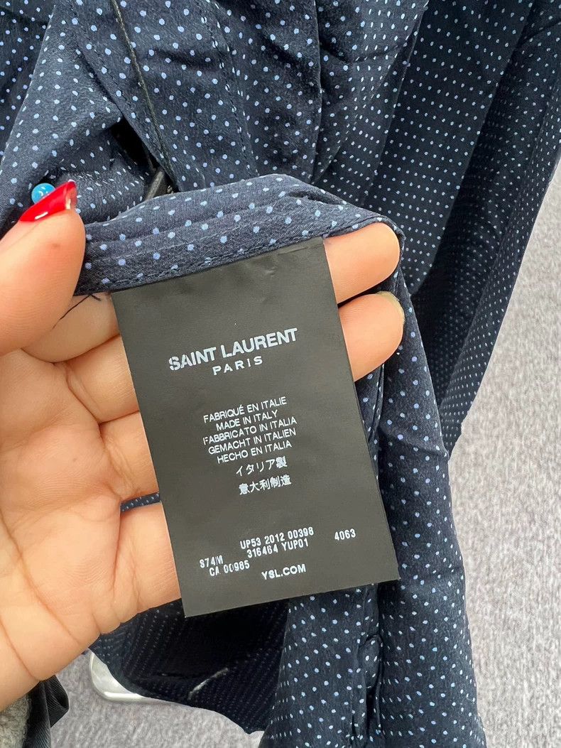 Yves Saint Laurent Saint Laurent Mulberry silk polka-dot shirt 2502-Nextarrow Size US XXS / EU 40 - 6 Thumbnail