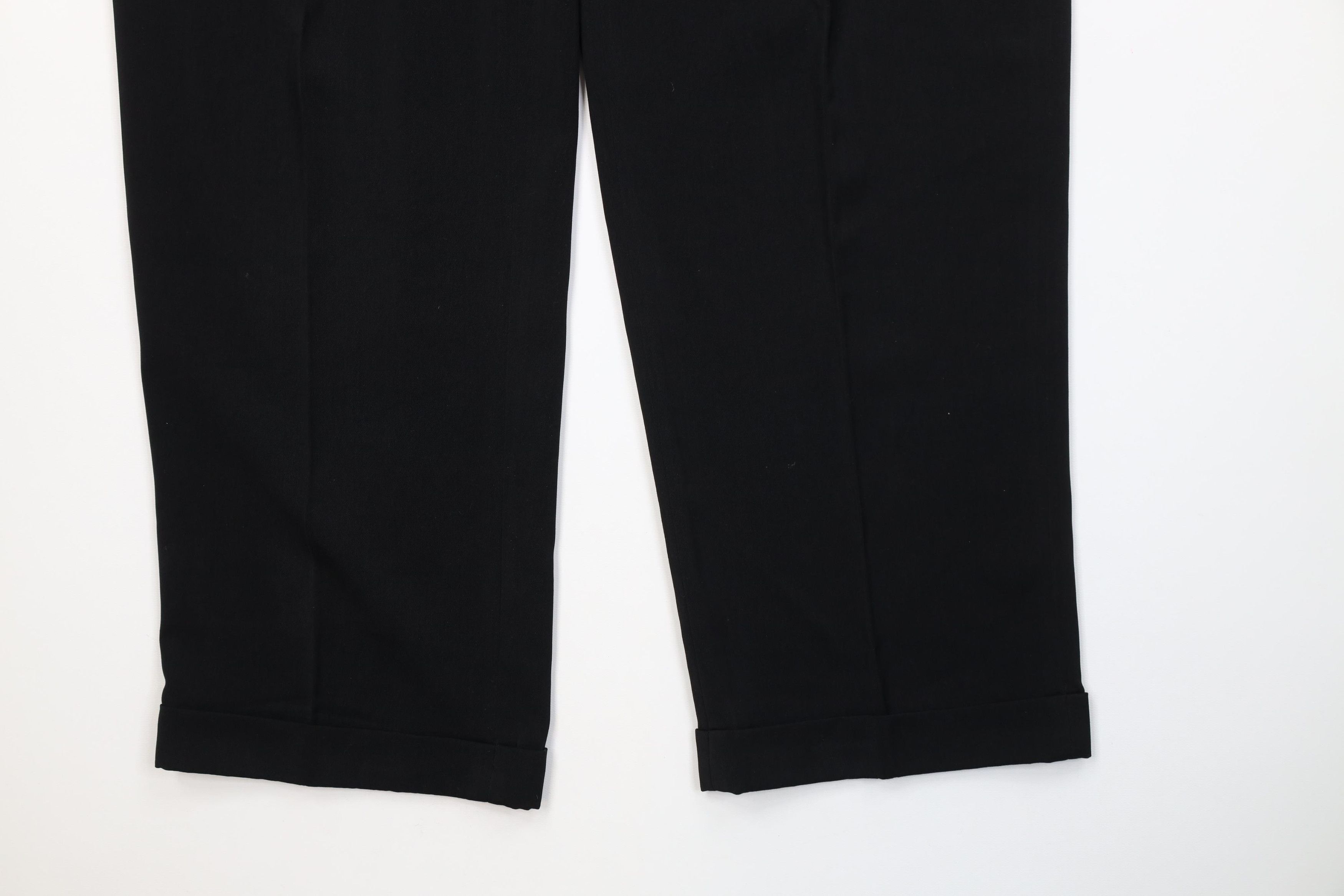 Vintage Deadstock Vintage 90s Streetwear Wide Leg Chino Pants Black Size US 34 / EU 50 - 4 Thumbnail