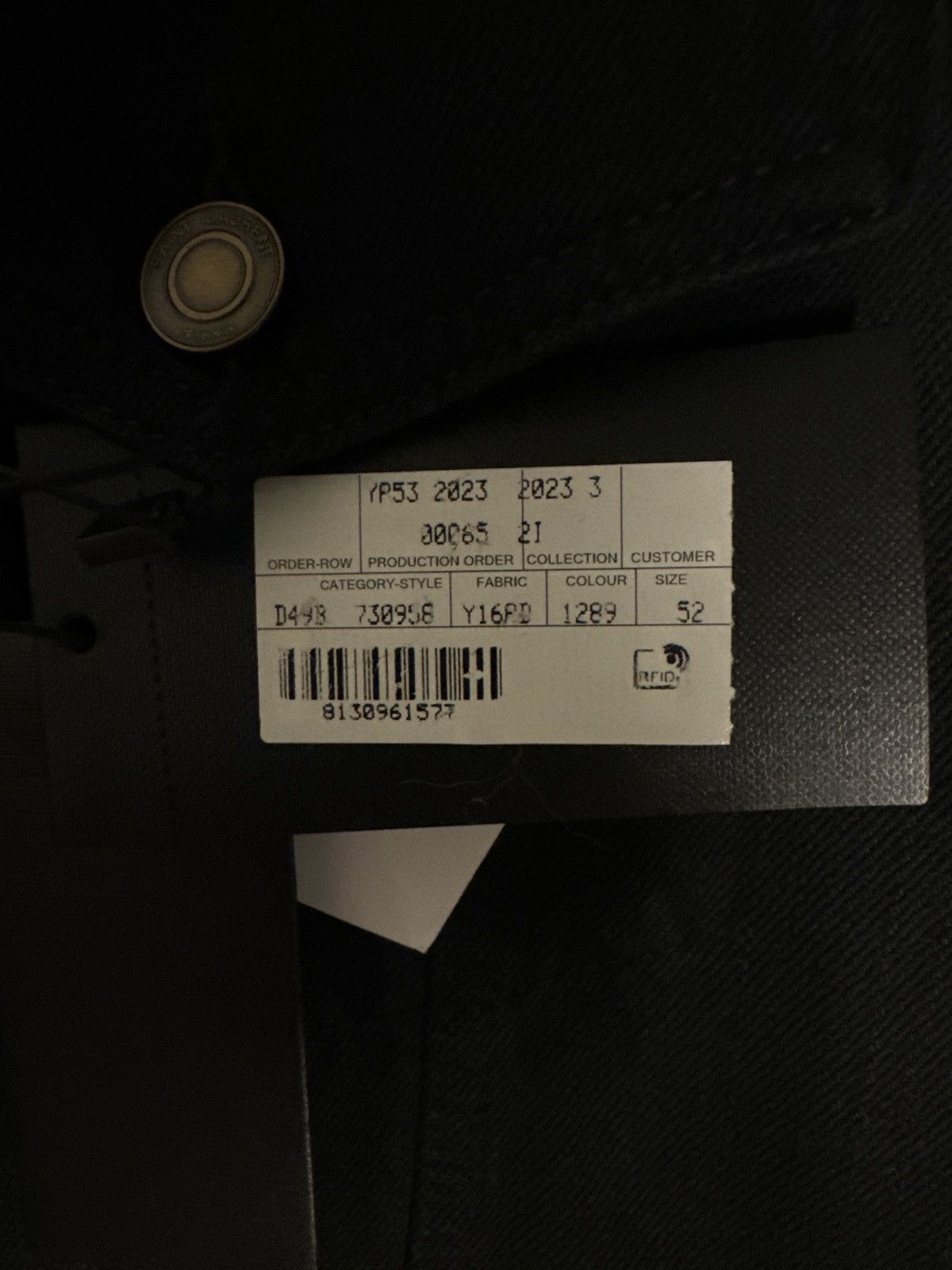 Saint Laurent Paris SAINT LAURENT EGG SHAPE DENIM JACKET BRAND NEW Size US L / EU 52-54 / 3 - 10 Thumbnail