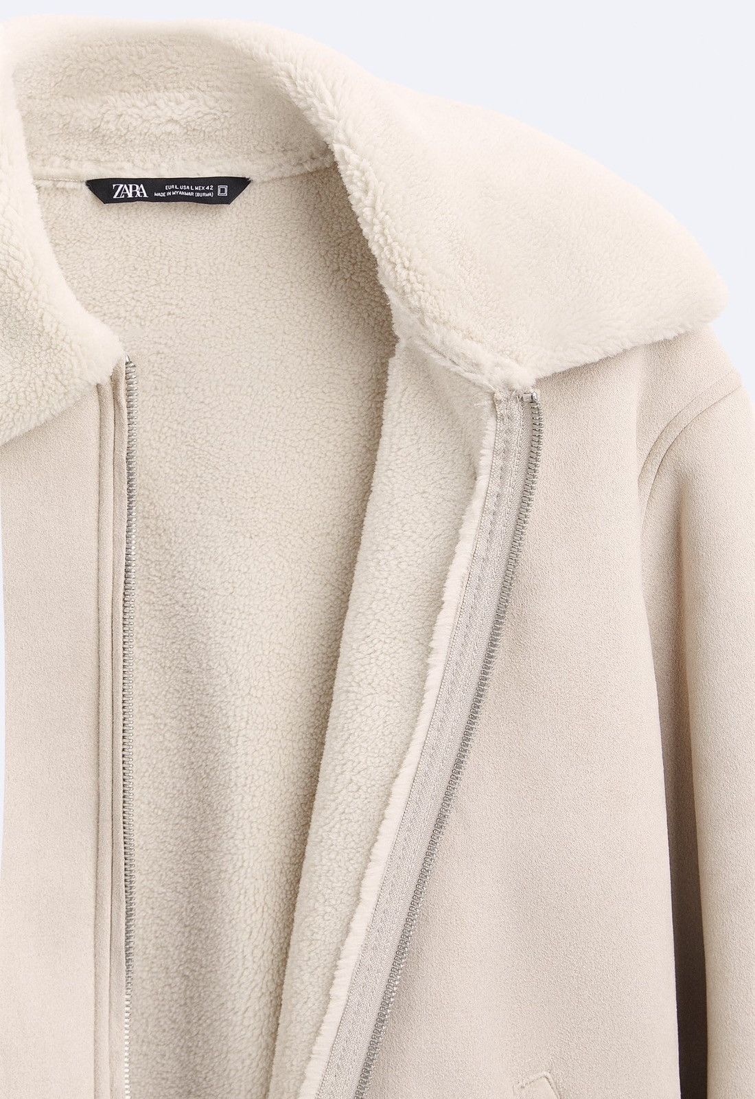 Zara FAUX SUEDE JACKET Size US XL / EU 56 / 4 - 9 Thumbnail