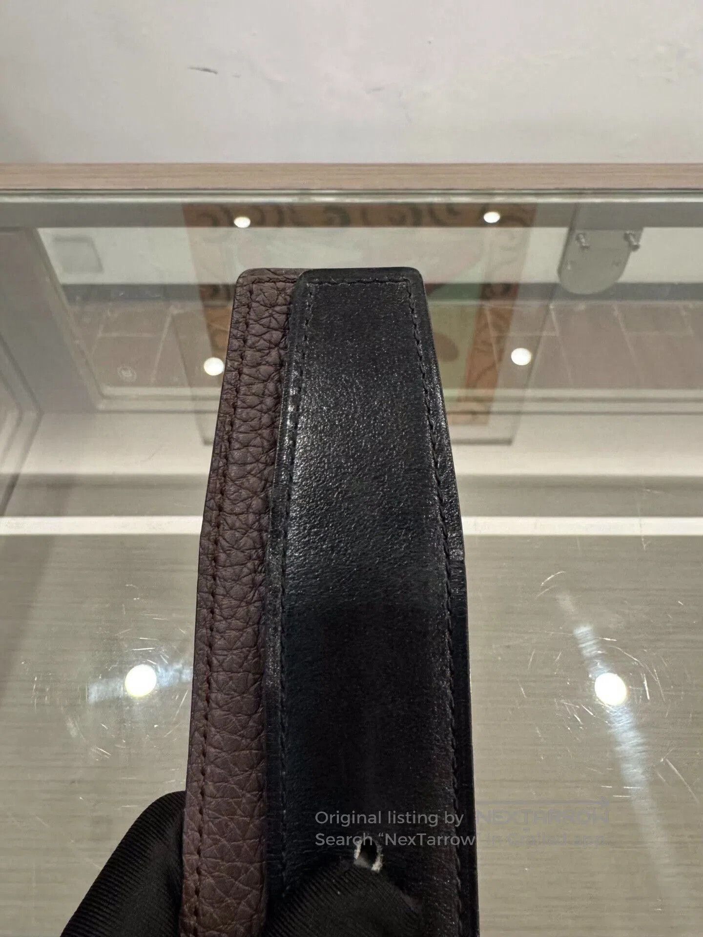 Hermes Hermes Black & Chocolate H Buckle Belt 85. Size ONE SIZE - 5 Thumbnail