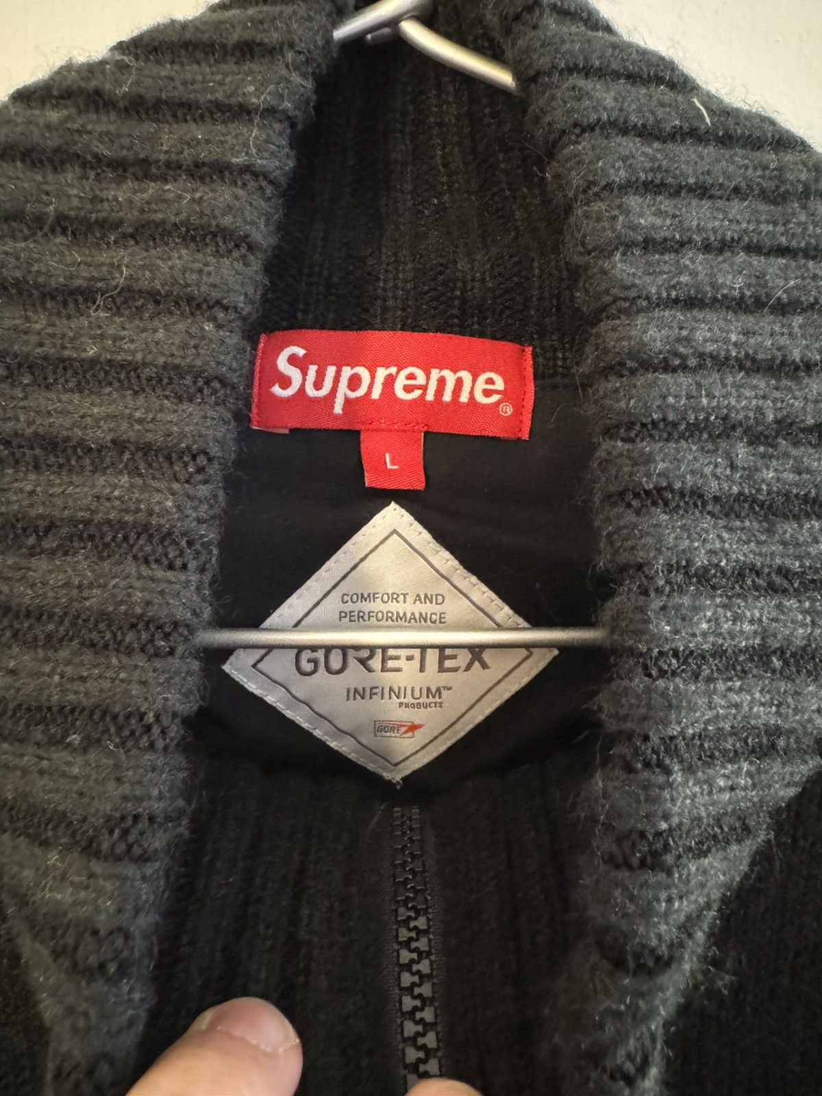 Supreme Supreme Knit Black Sz L 20AW Andes Pattern Windstopper Zip Size US L / EU 52-54 / 3 - 4 Thumbnail