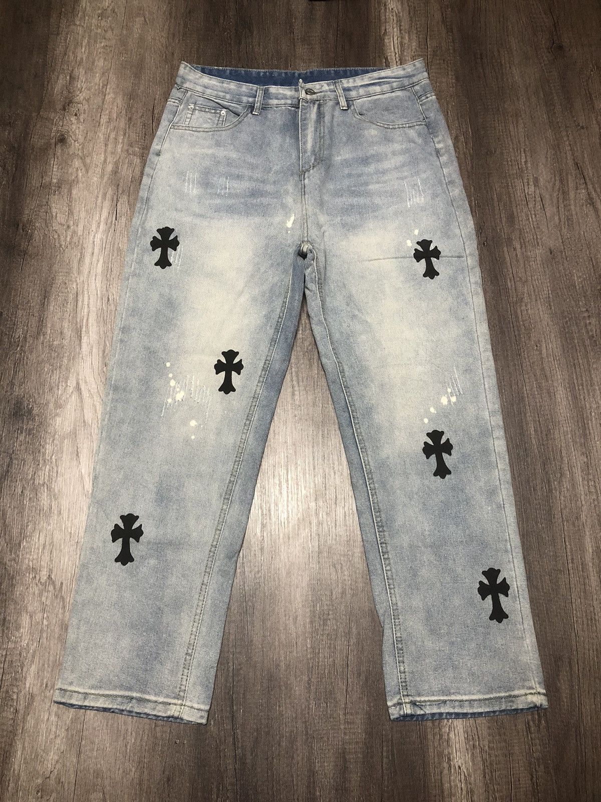 Designer × Japanese Brand Japanese Brand Design Chrome Heart Denim Jeans Size US 34 / EU 50 - 9 Thumbnail