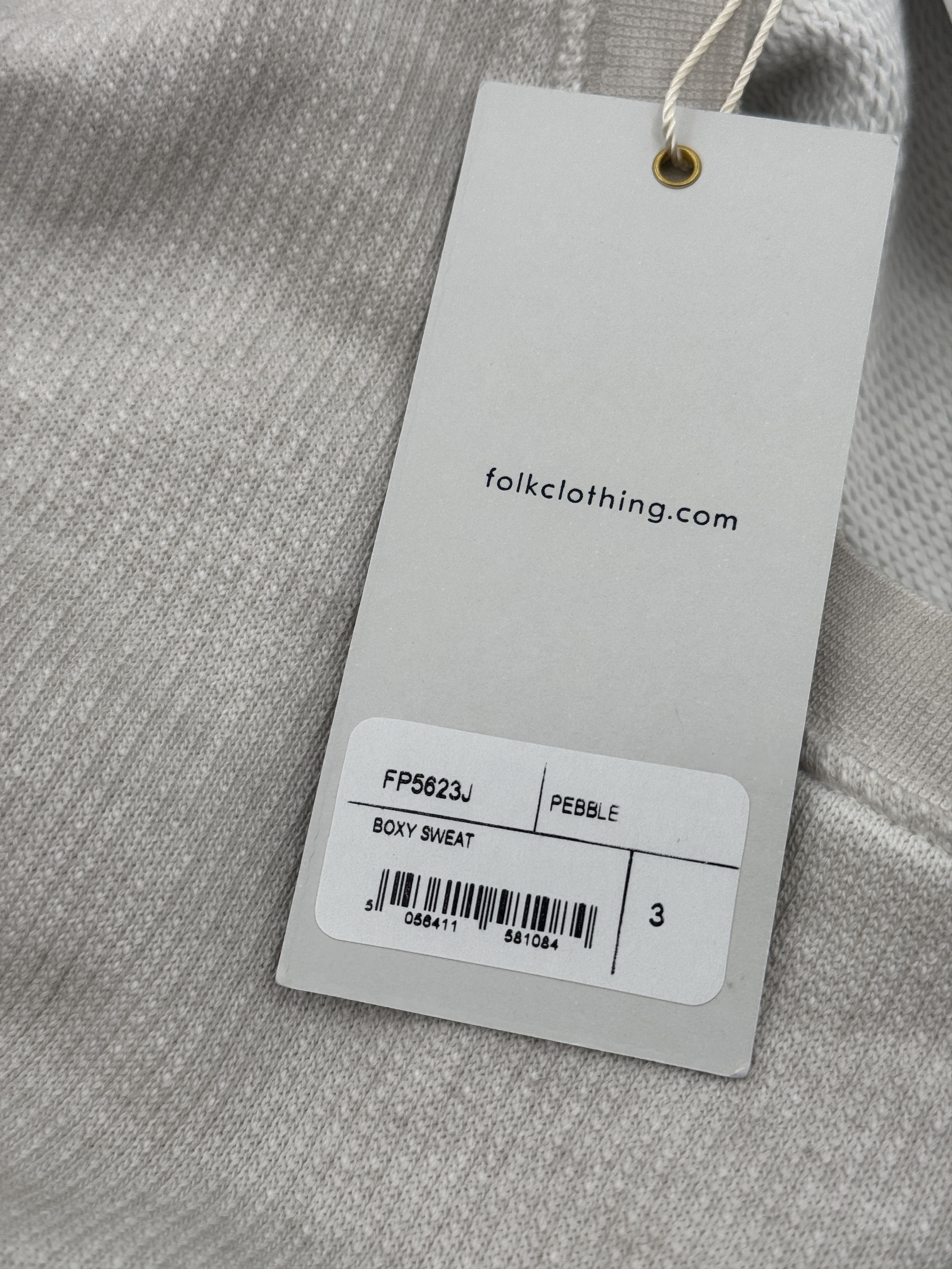 Folk Folk Boxy Sweat - Pebble Size US M / EU 48-50 / 2 - 2 Thumbnail