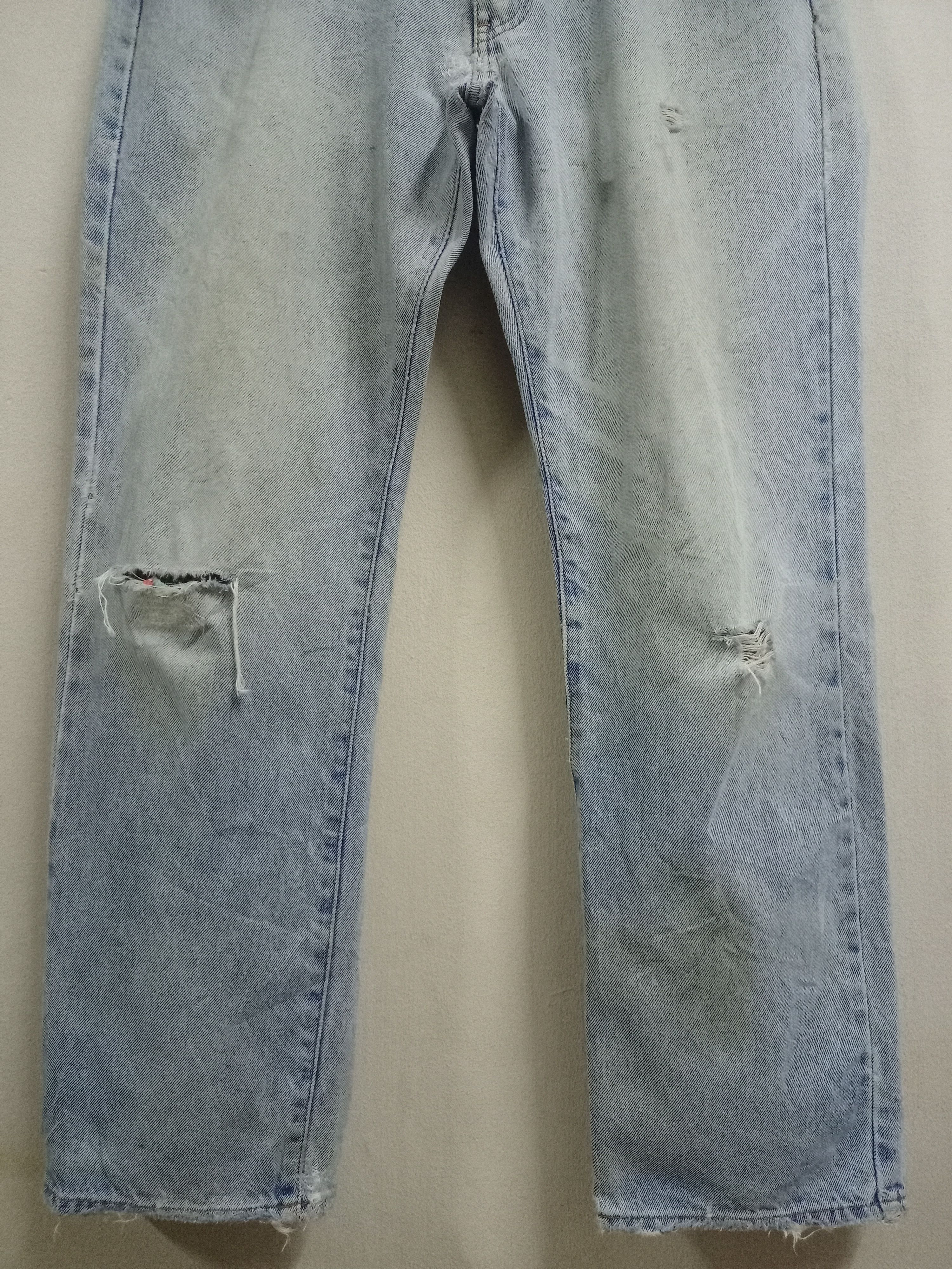 Japanese Brand Vintage Japanese Brand Distressed Loose Workwear Jeans Size US 31 - 7 Thumbnail
