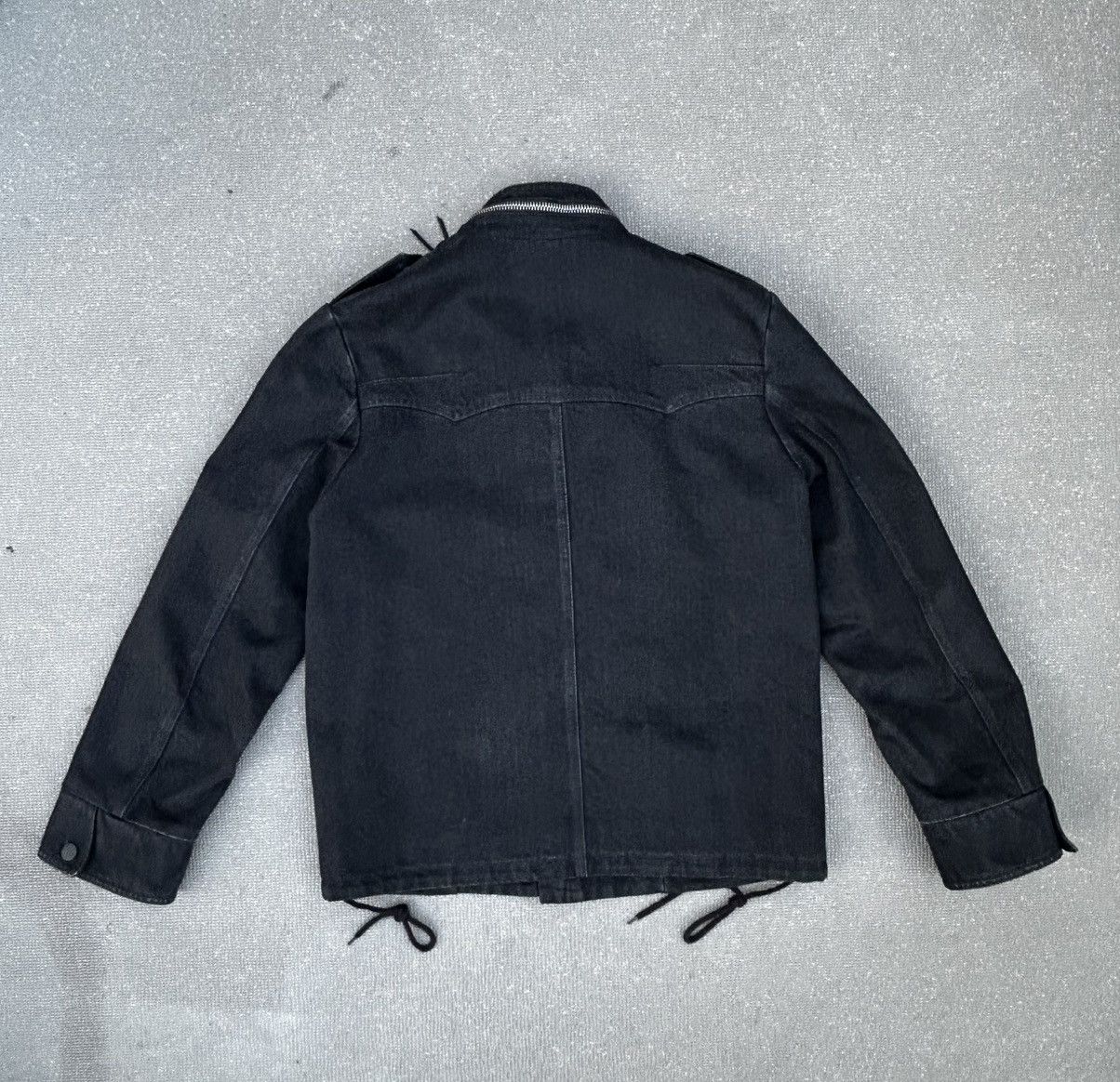 Dior Black Hedi Dior Denim Distressed M-65 jacket Size US M / EU 48-50 / 2 - 2 Thumbnail