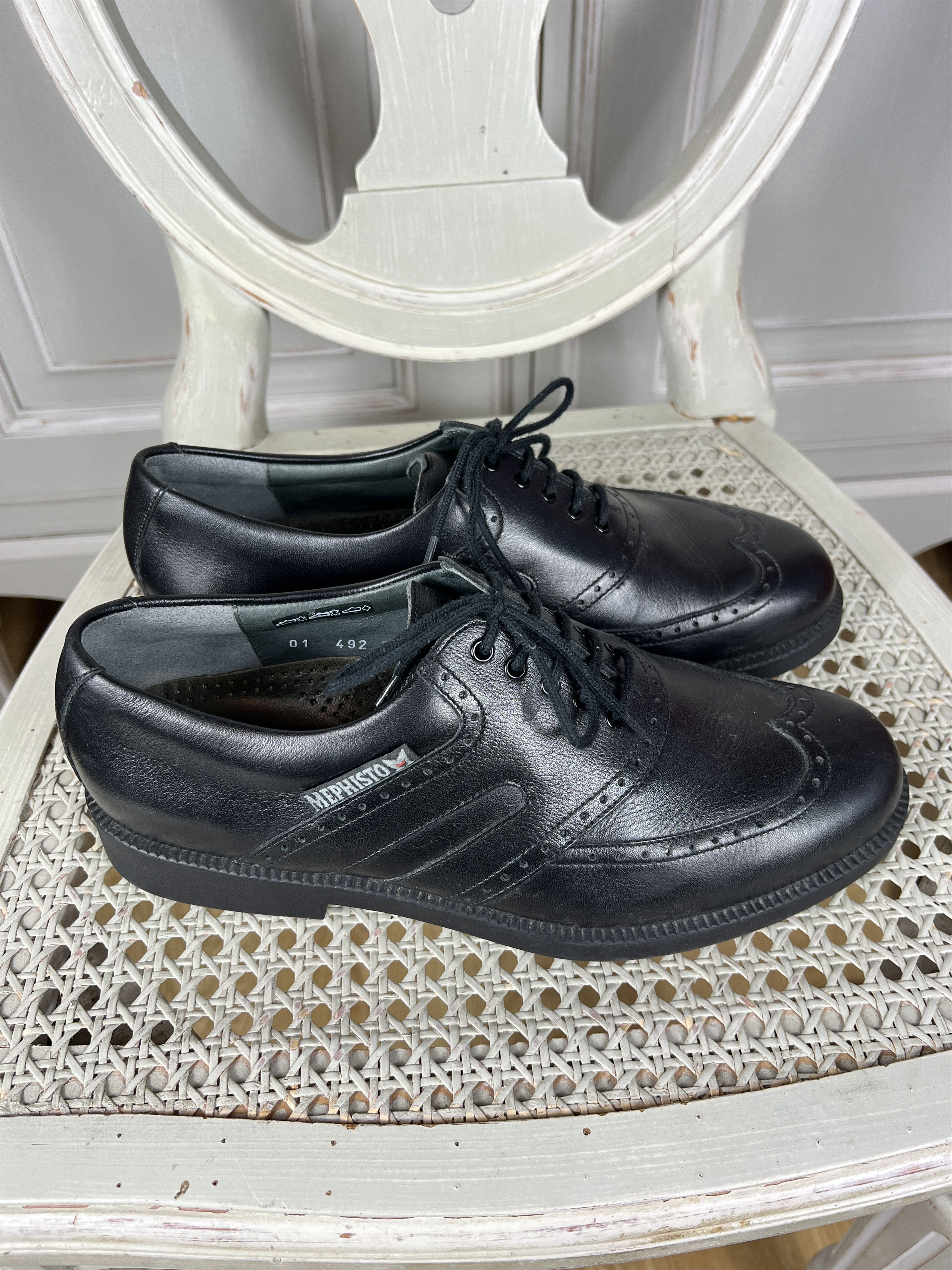 Mephisto MEPHISTO BROGUES GOLF leather BLACK Size US 9 / EU 42 - 1 Thumbnail