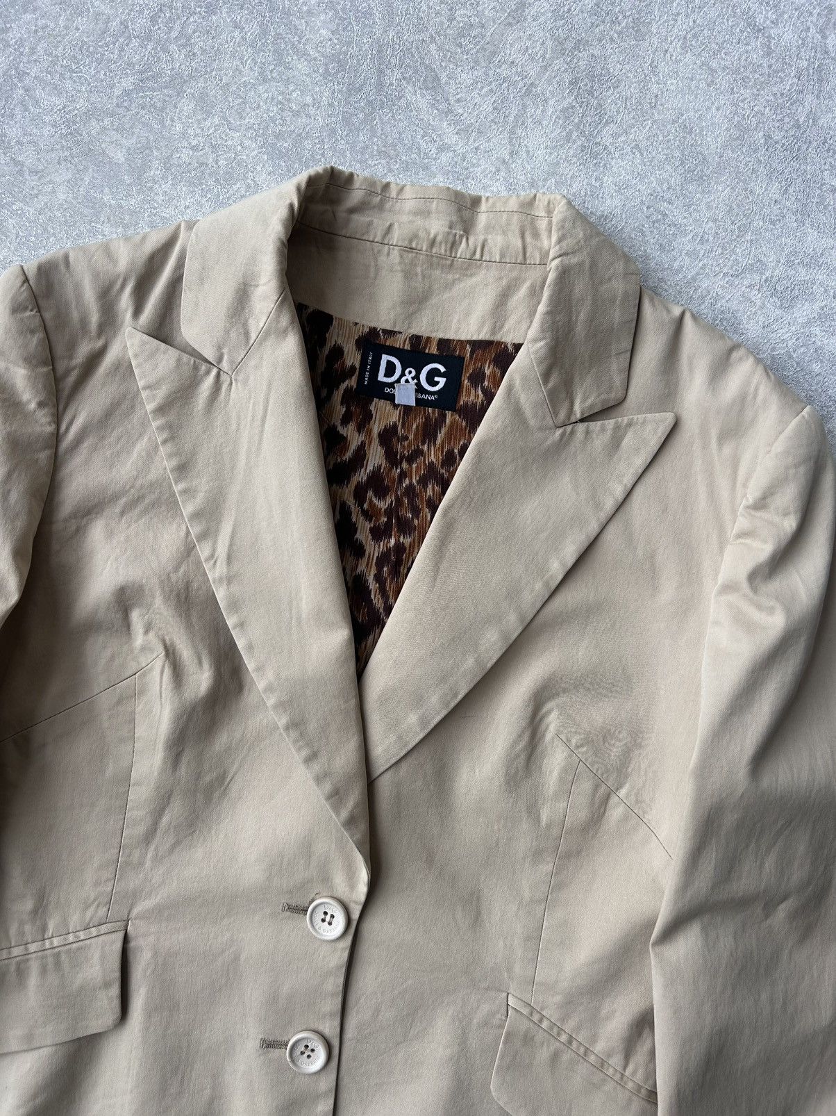 Dolce & Gabbana Dolce Gabbana Leopard Lining Button Blazer Size M / US 6-8 / IT 42-44 - 4 Thumbnail