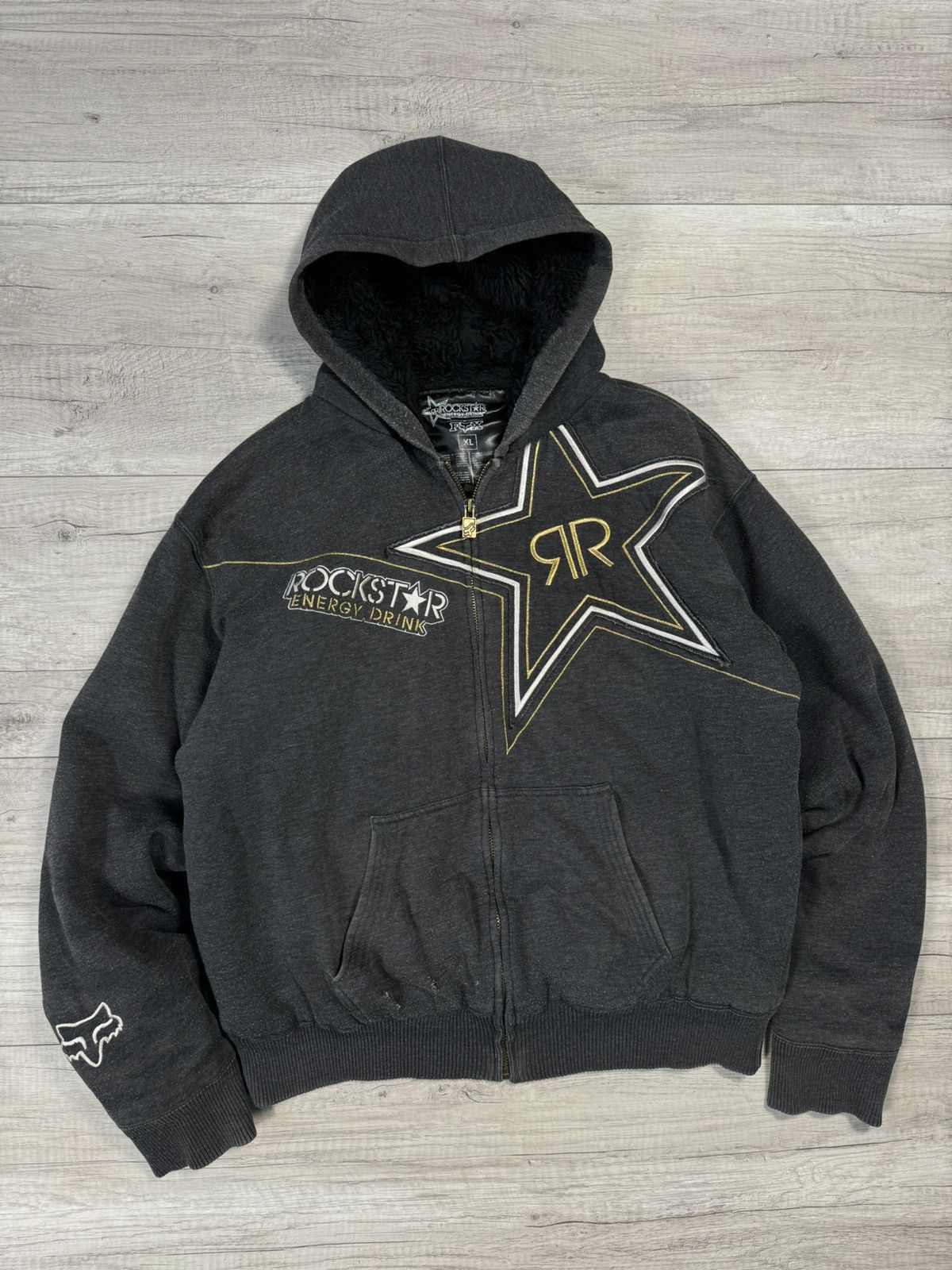 Rockstar Energy Y2K Rockstar Energy Drink x Fox Racing Zip Up Hoodie Fur Size US XL / EU 56 / 4 - 1 Thumbnail