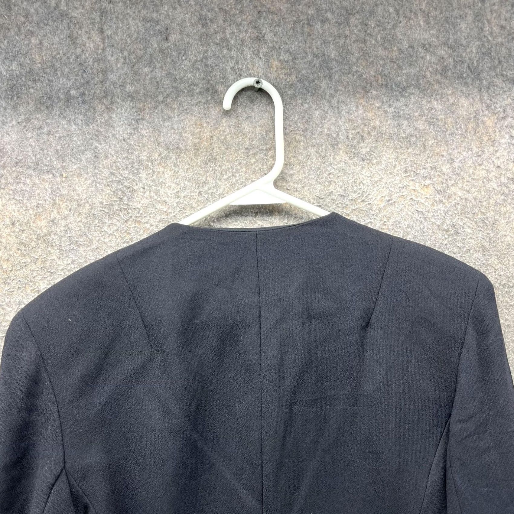 Brooks Brothers VINTAGE Brooks Brothers Blazer Womens 10 Black Collarless Button Front Suit Jacket Lined Size L / US 10 / IT 46 - 3 Thumbnail