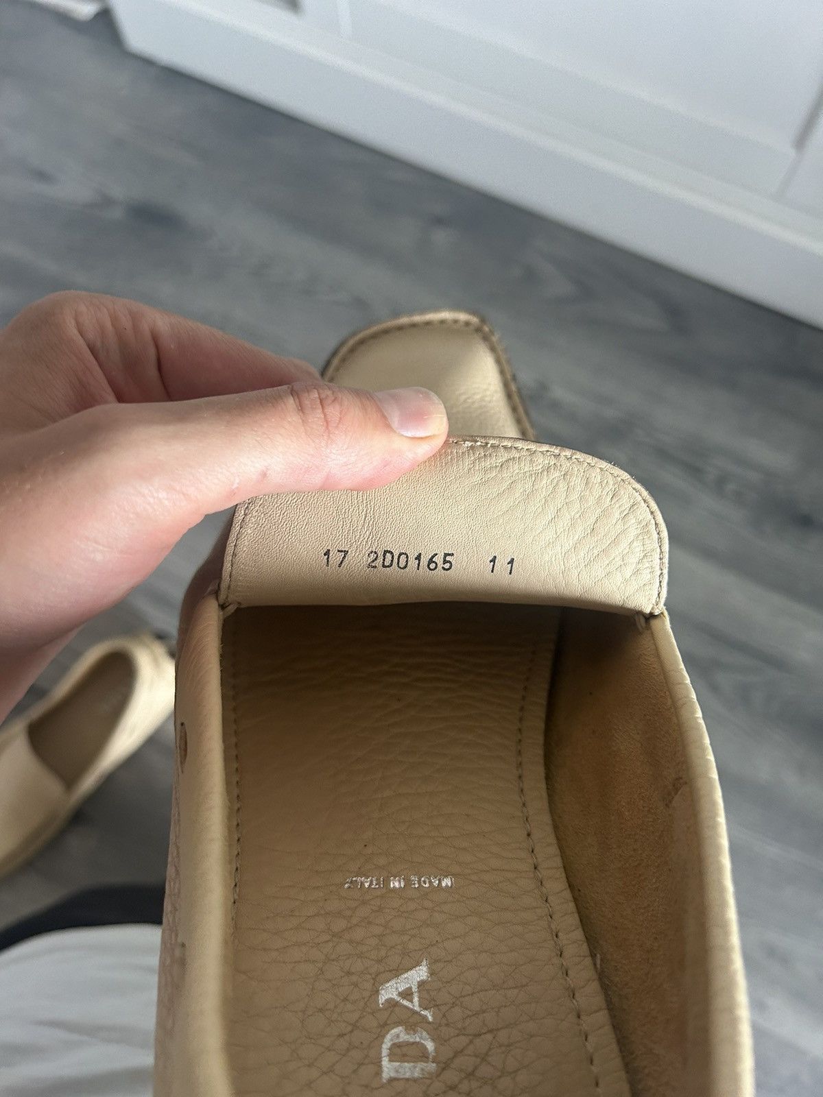 Prada Cream Leather Mocassins Size US 11 / EU 44 - 16 Thumbnail