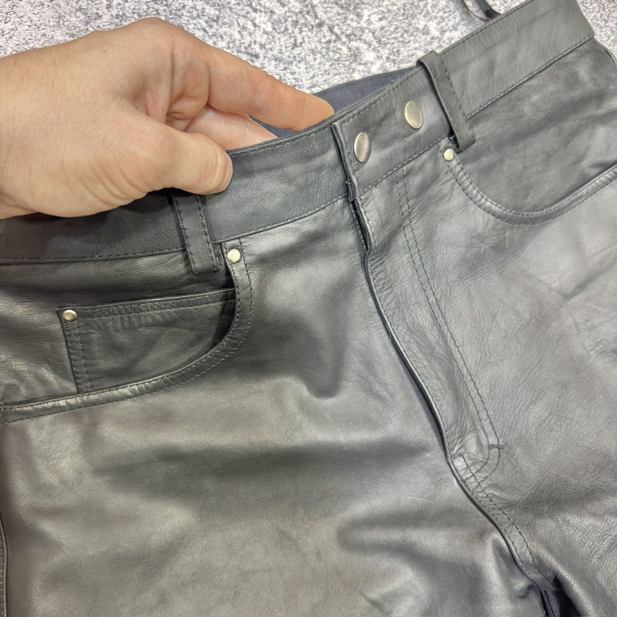 Genuine Leather Held The Emotion Black Genuine Leather Pants 32 size M Size US 32 / EU 48 - 5 Thumbnail