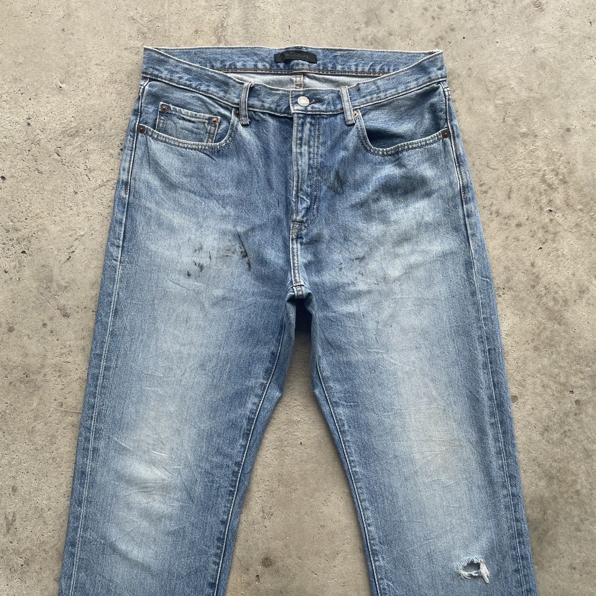 Japanese Brand W33💥 Vintage Japanese Brand Faded Denim Jeans Pants Size US 33 - 3 Thumbnail