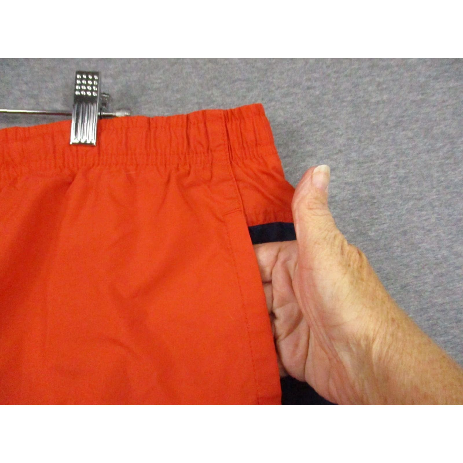 Nike Nike Swim Shorts XL Men Bathing Bottom Orange Nave Blue Colorblock Drawstring Size US 36 / EU 52 - 6 Thumbnail