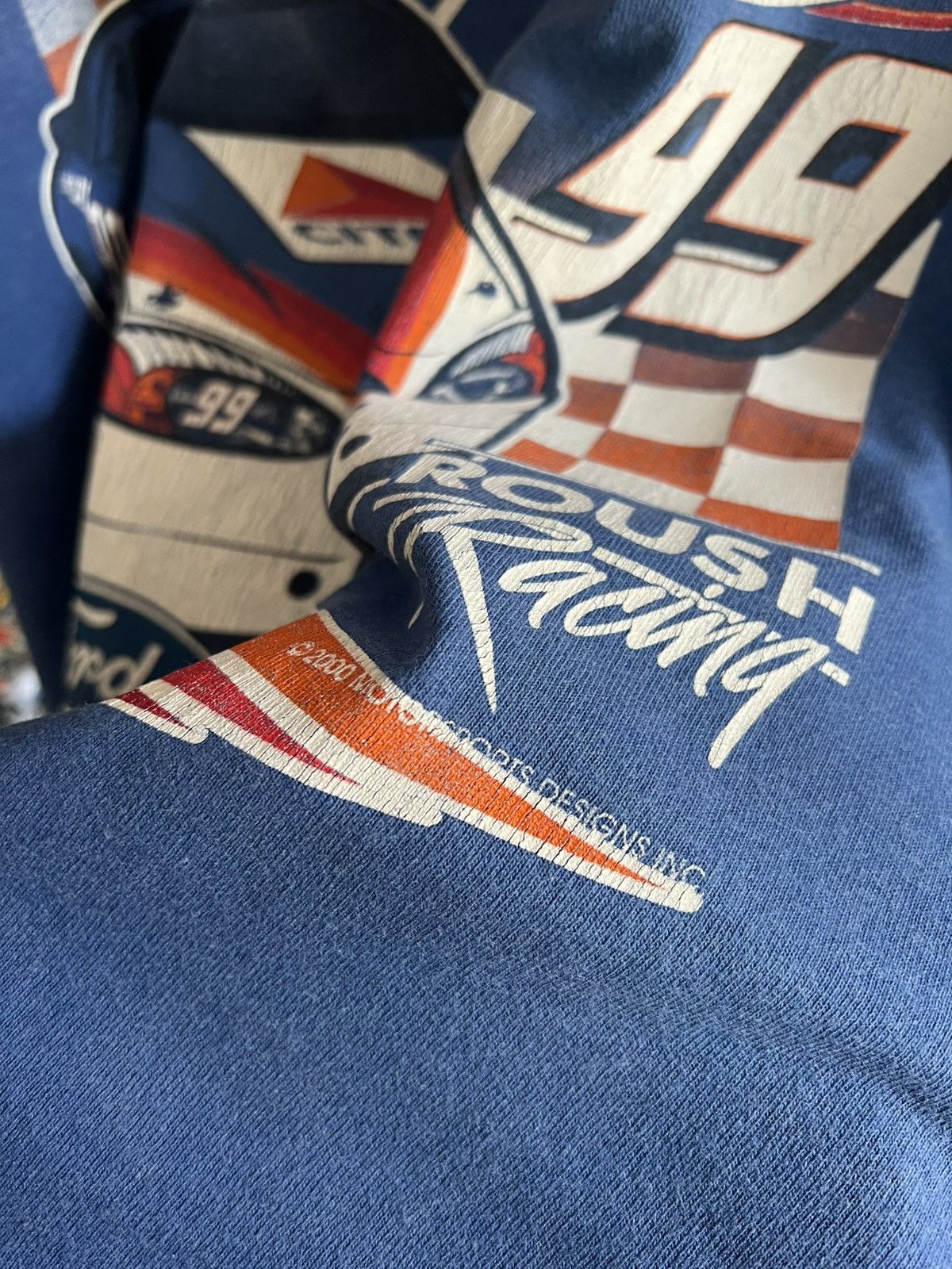 NASCAR 2000 Jeff Burton Ford Racing Tee Size US XL / EU 56 / 4 - 2 Thumbnail