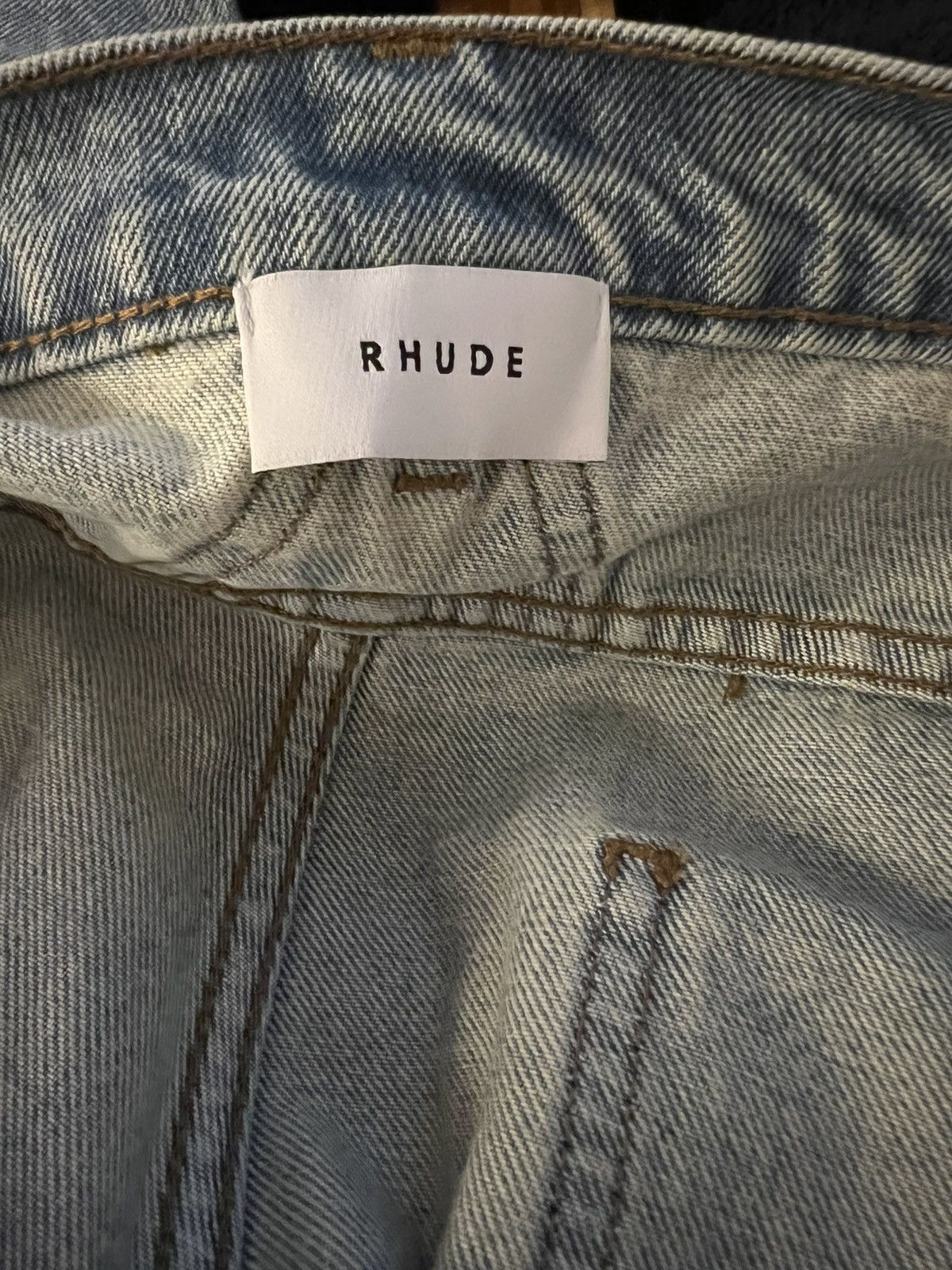 Rhude RHUDE Distressed Denim Paint Splatter Jeans Men's 34 x 32 Size US 34 / EU 50 - 8 Thumbnail
