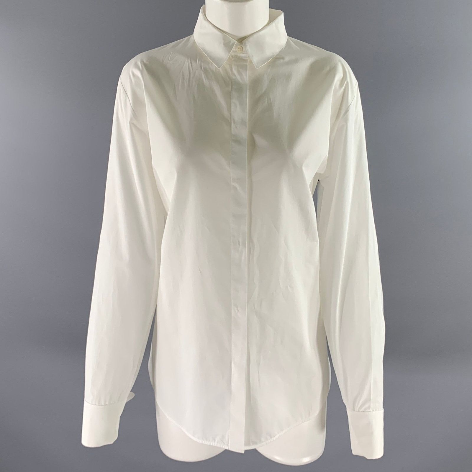 Loro Piana LORO PIANA Size 12 White Cotton Dress Shirt Size XL / US 12-14 / IT 48-50 - 1 Thumbnail