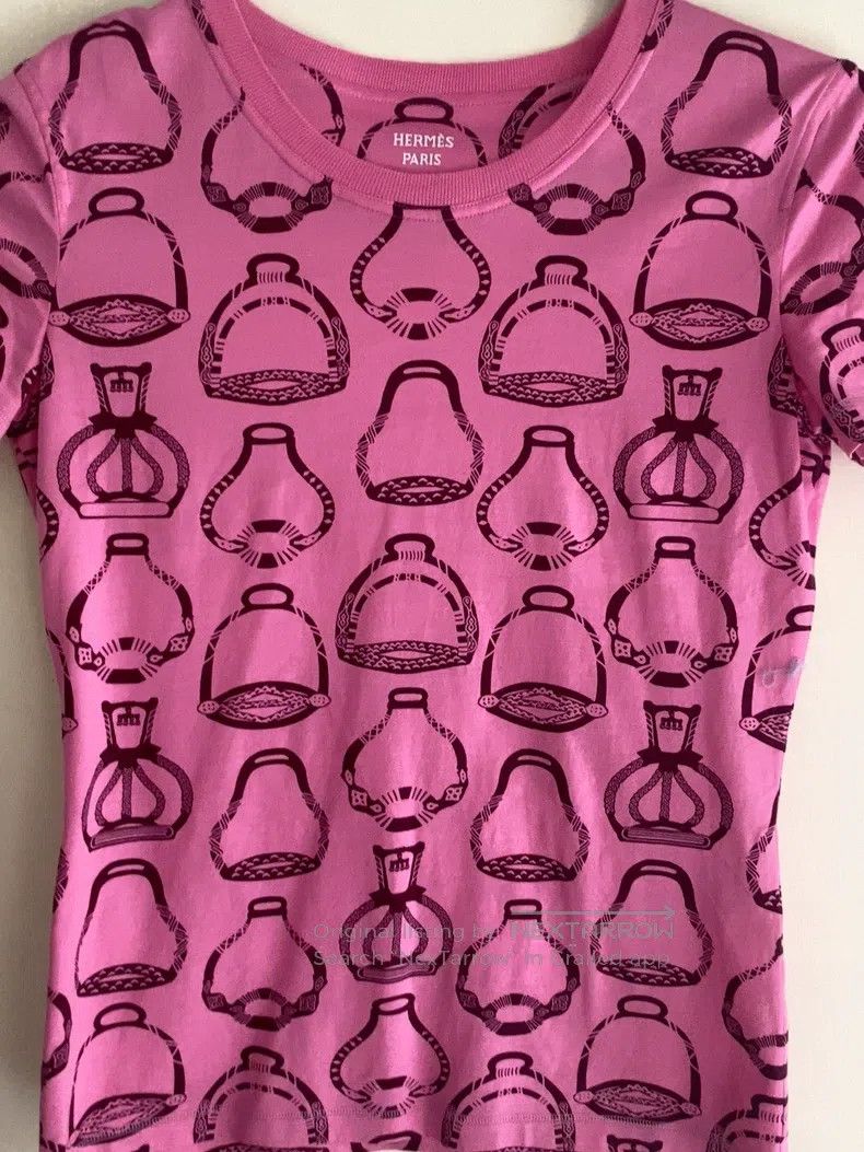 Hermes Hermes Pink floral short sleeves Size XXS / US 00 / IT 34 - 1 Thumbnail