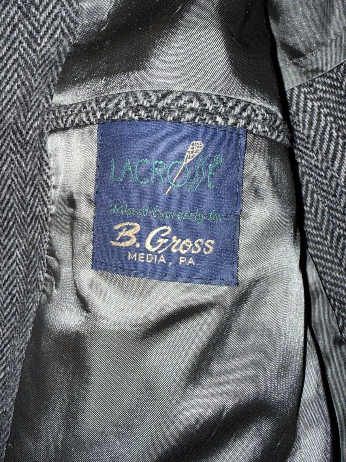 Vintage Vintage Herringbone Wool Blazer (USA Made) – 40S Size 40S - 8 Thumbnail