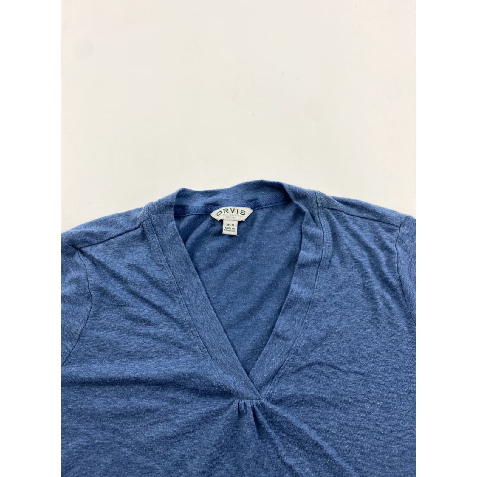 Orvis Orvis Shirt Womens Size S Blue Long Sleeve V-Neck Casual Classic All Seasons T-Shirt Regular Fit Size S / US 4 / IT 40 - 2 Thumbnail