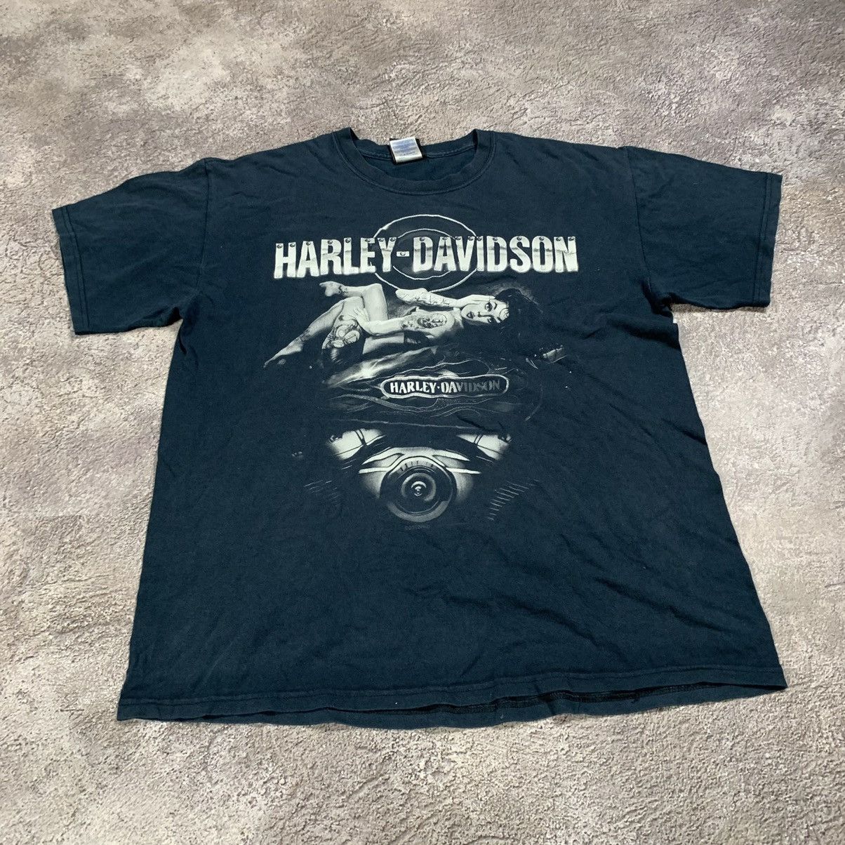 Vintage Vintage 90s Harley Davidson Graphic Tee Sun Faded Grunge L Size US L / EU 52-54 / 3 - 2 Thumbnail