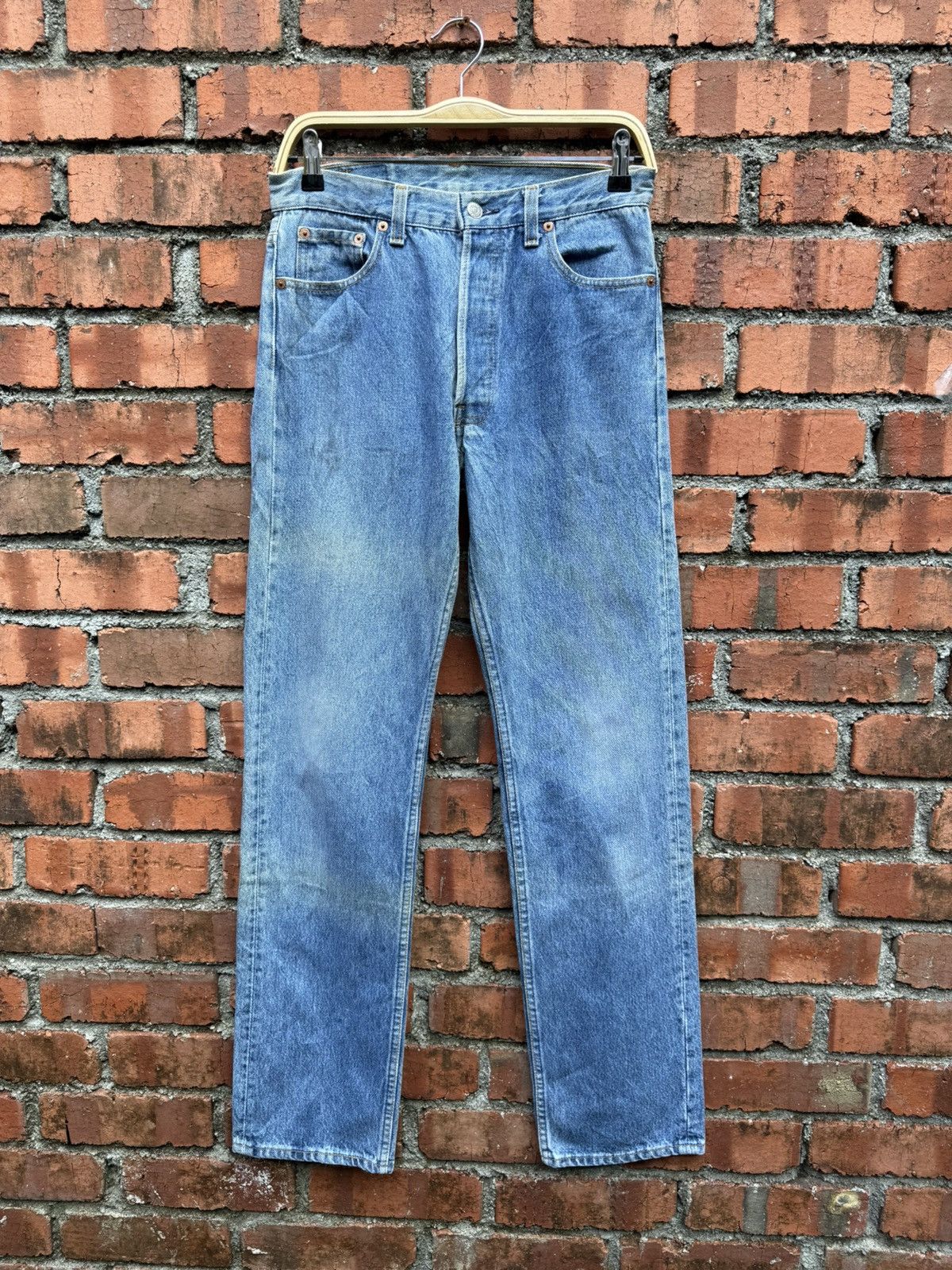 Levi's Vintage Clothing W30x32.5 Vintage levi’s 501 faded 90s made in USA Size US 30 / EU 46 - 1 Thumbnail