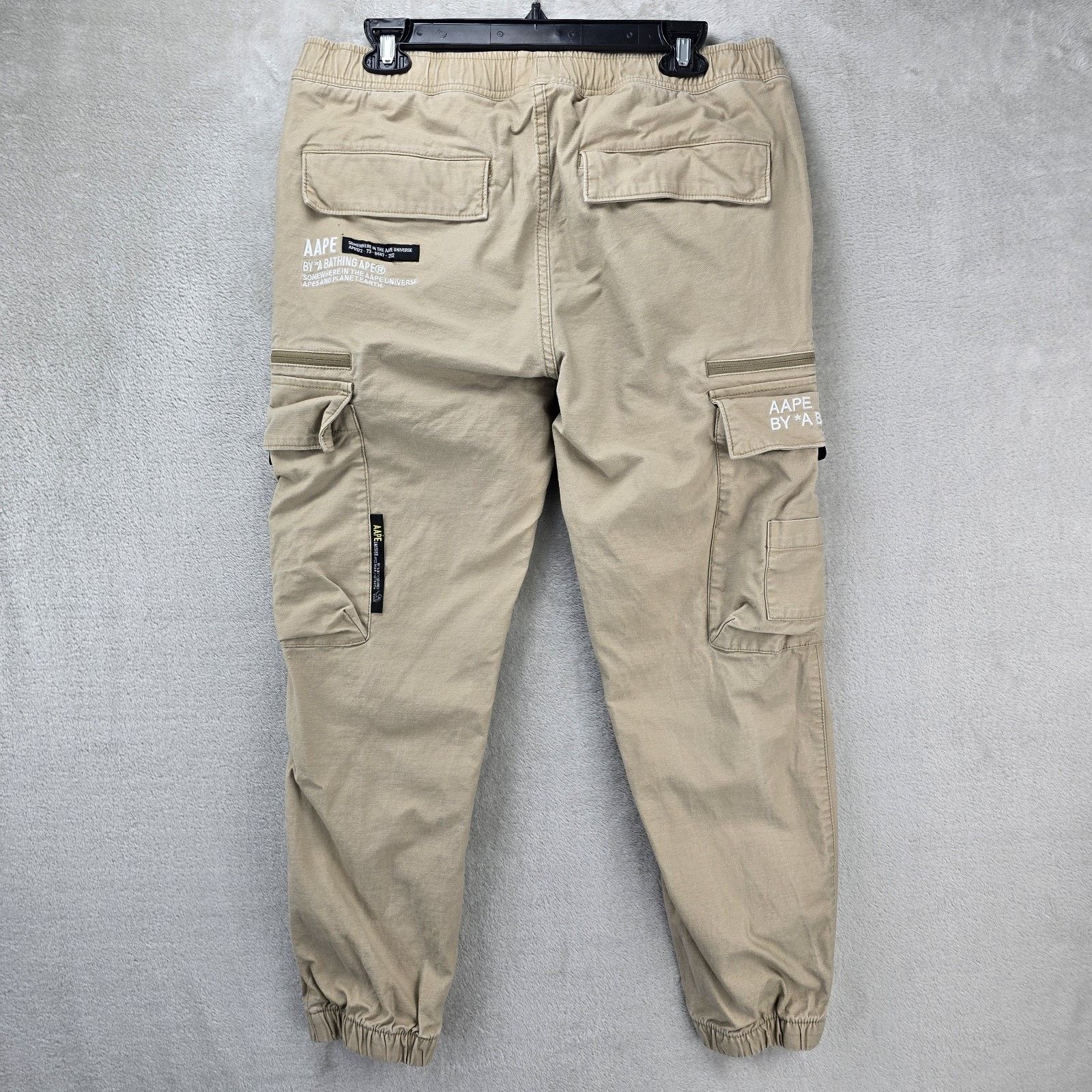 Aape AAPE by Bathing Ape Bape Jogger Cargo Pants Mens Large Beige Size US 34 / EU 50 - 8 Thumbnail