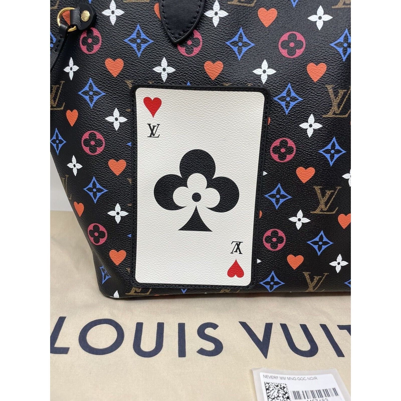 Louis Vuitton Louis Vuitton Neverfull Tote MM Black Canvas Size ONE SIZE - 2 Thumbnail