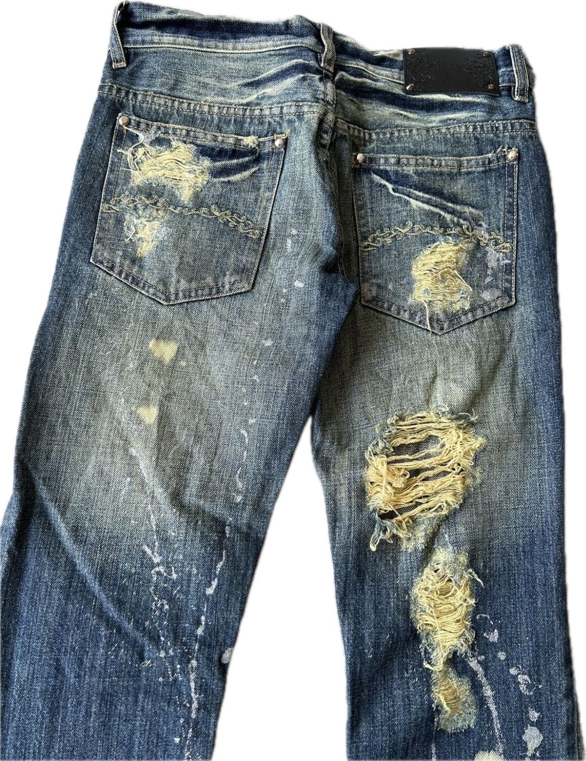 If Six Was Nine × Japanese Brand × Le Grande Bleu (L.G.B.) SUPER FLARED MIDAS Distressed Denim Size US 30 / EU 46 - 3 Thumbnail