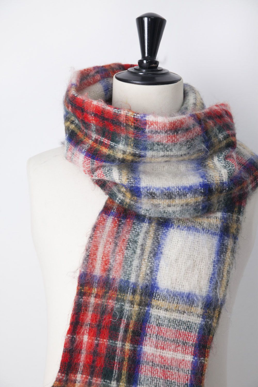 Balenciaga AW08 tartan wool & mohair scarf Size ONE SIZE - 2 Thumbnail
