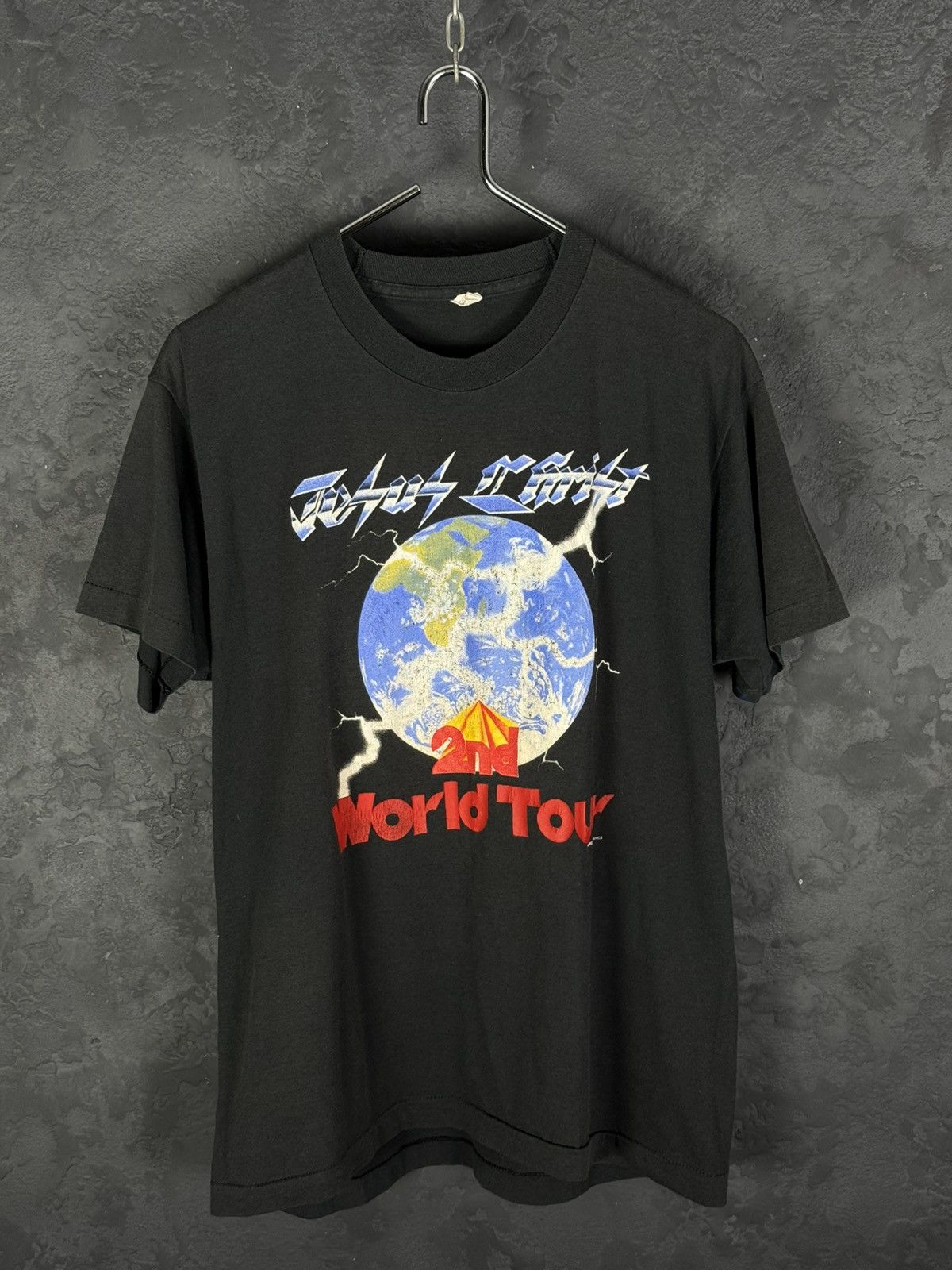 Vintage RARE!! Vintage 80s Jesus Christ 2nd World Tour Black T Shirt Size US M / EU 48-50 / 2 - 1 Thumbnail