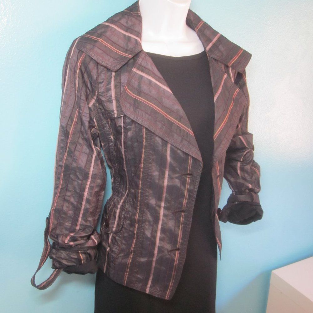 Nina Ricci TeriJon "Jon" Purple Metallic Striped Jacket Size M Size S / US 4 / IT 40 - 5 Thumbnail