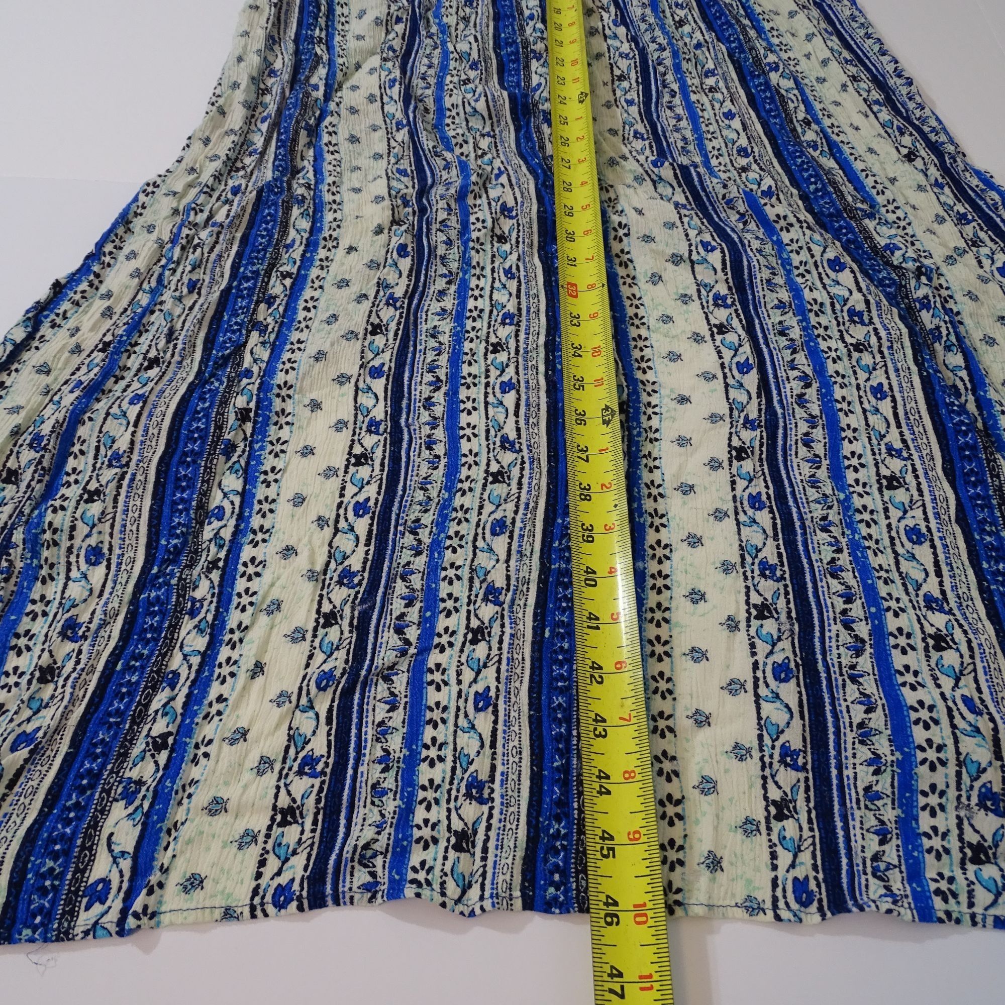 Forever 21 Forever 21 Women Blue Boho Stripe Floral Maxi Dress Size 1X Size XL / US 12-14 / IT 48-50 - 10 Thumbnail