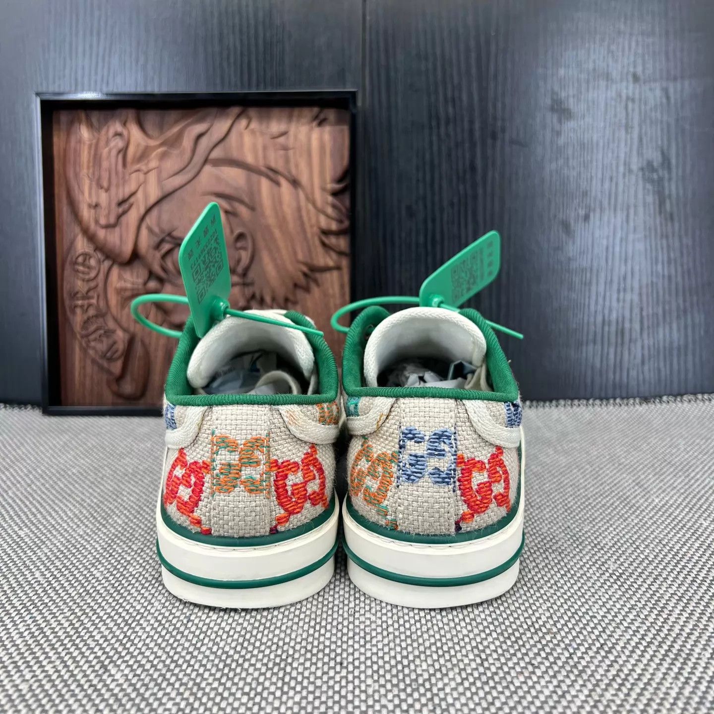 Gucci Gucci 1977 rainbow weave mint green 36.5 Size US 6 / IT 36 - 5 Thumbnail