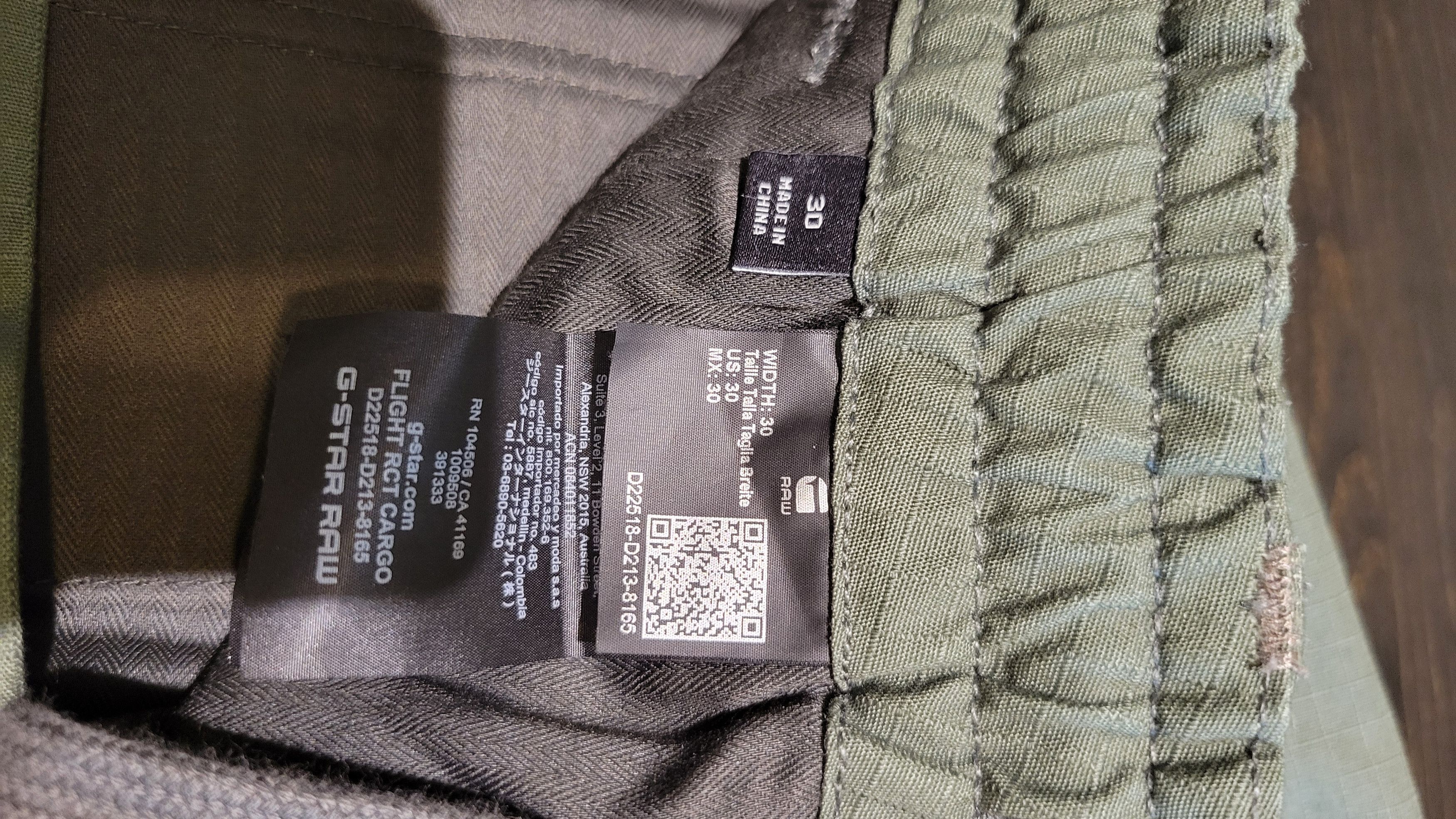 G-Star Mens's size 30 G-Star Raw Flight RCT Cargo pants Size US 30 / EU 46 - 11 Thumbnail