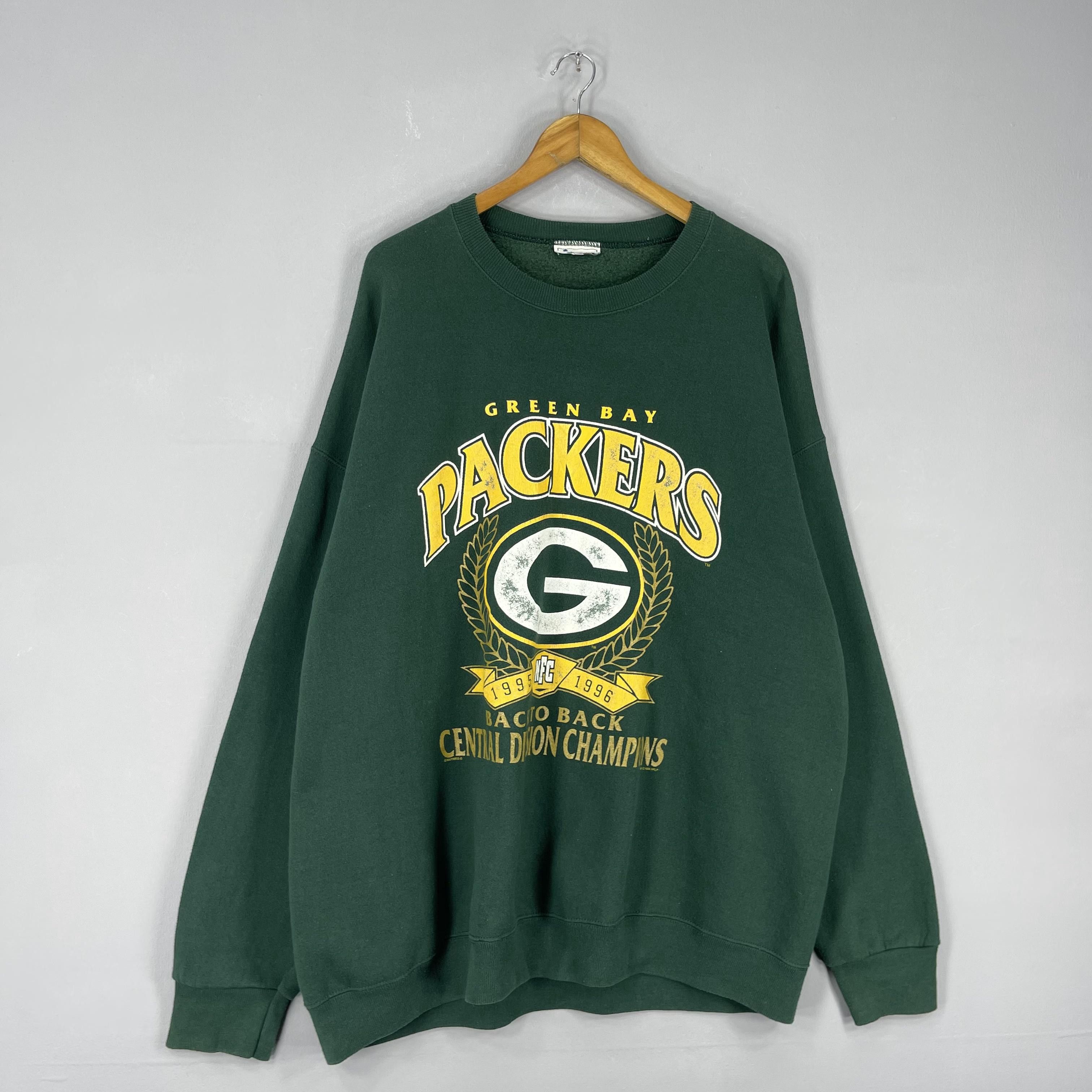 NFL Vintage 90's Nutmeg Green Bay PACKERS Nfl Sweatshirt Size US XXL / EU 58 / 5 - 5 Thumbnail