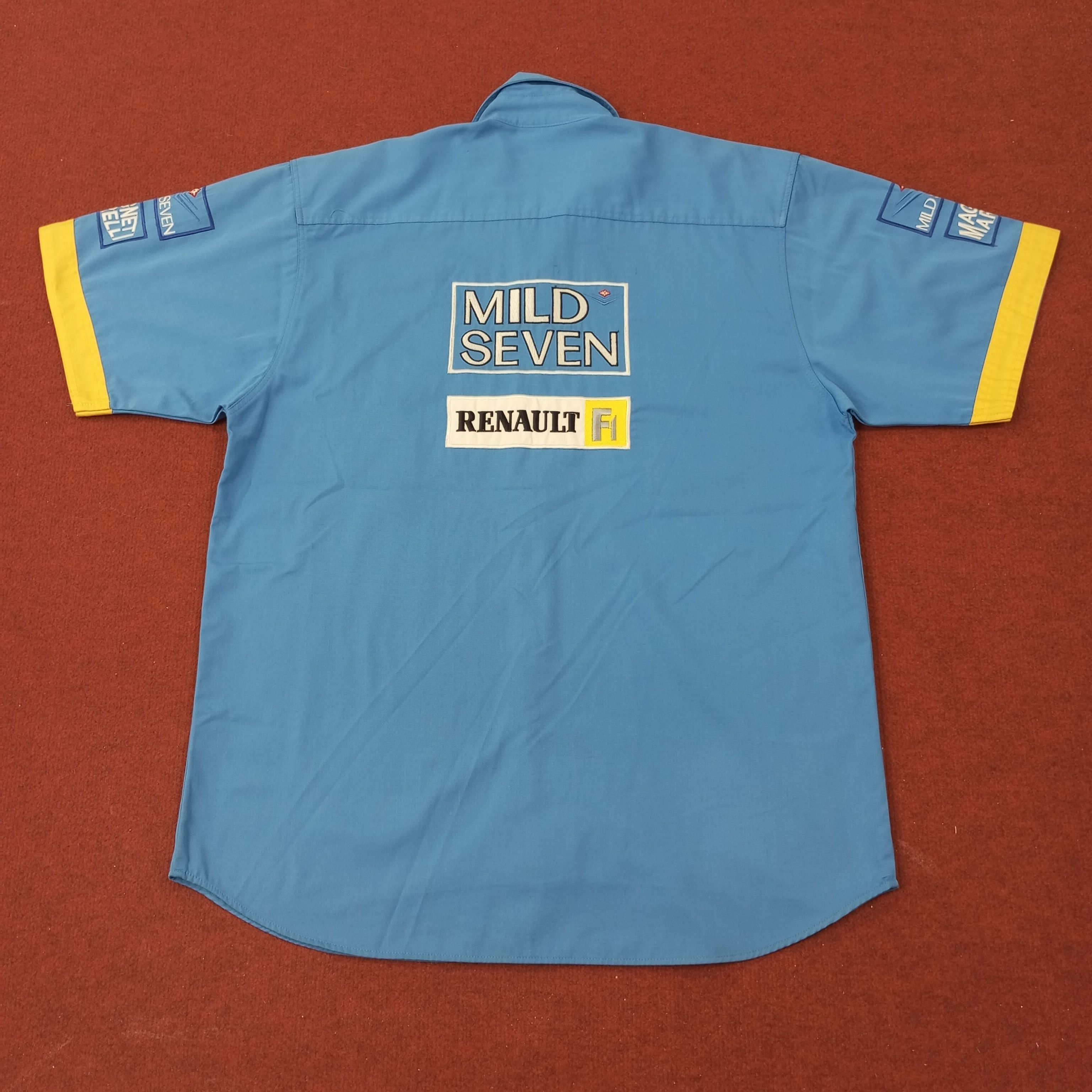 Vintage Renault F1 Mild Seven Magneti Marelli Work Shirt c239n75 Size US XL / EU 56 / 4 - 2 Thumbnail