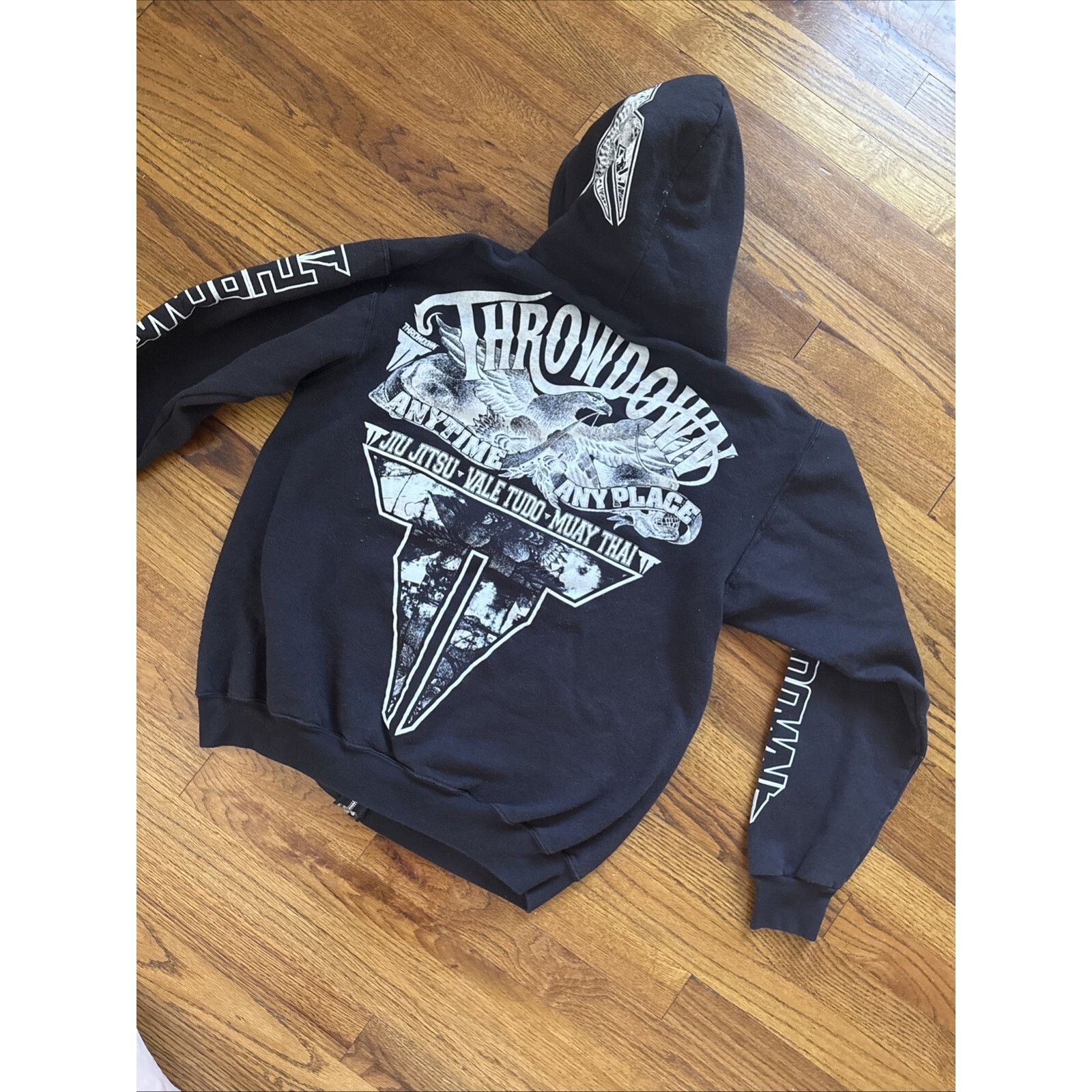 Affliction Y2K Affliction Throwdown MMA UFC Full Zip Black Hoodie Size US L / EU 52-54 / 3 - 11 Thumbnail