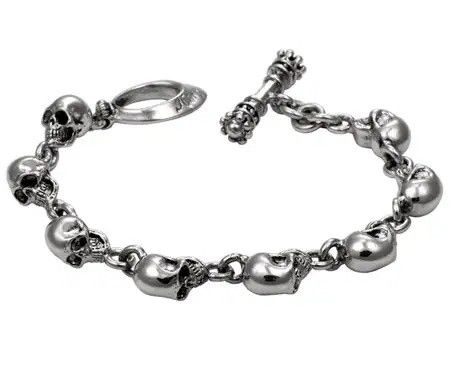 King Baby Studio King Baby Sterling Silver Skull Bracelet Size ONE SIZE - 1 Thumbnail