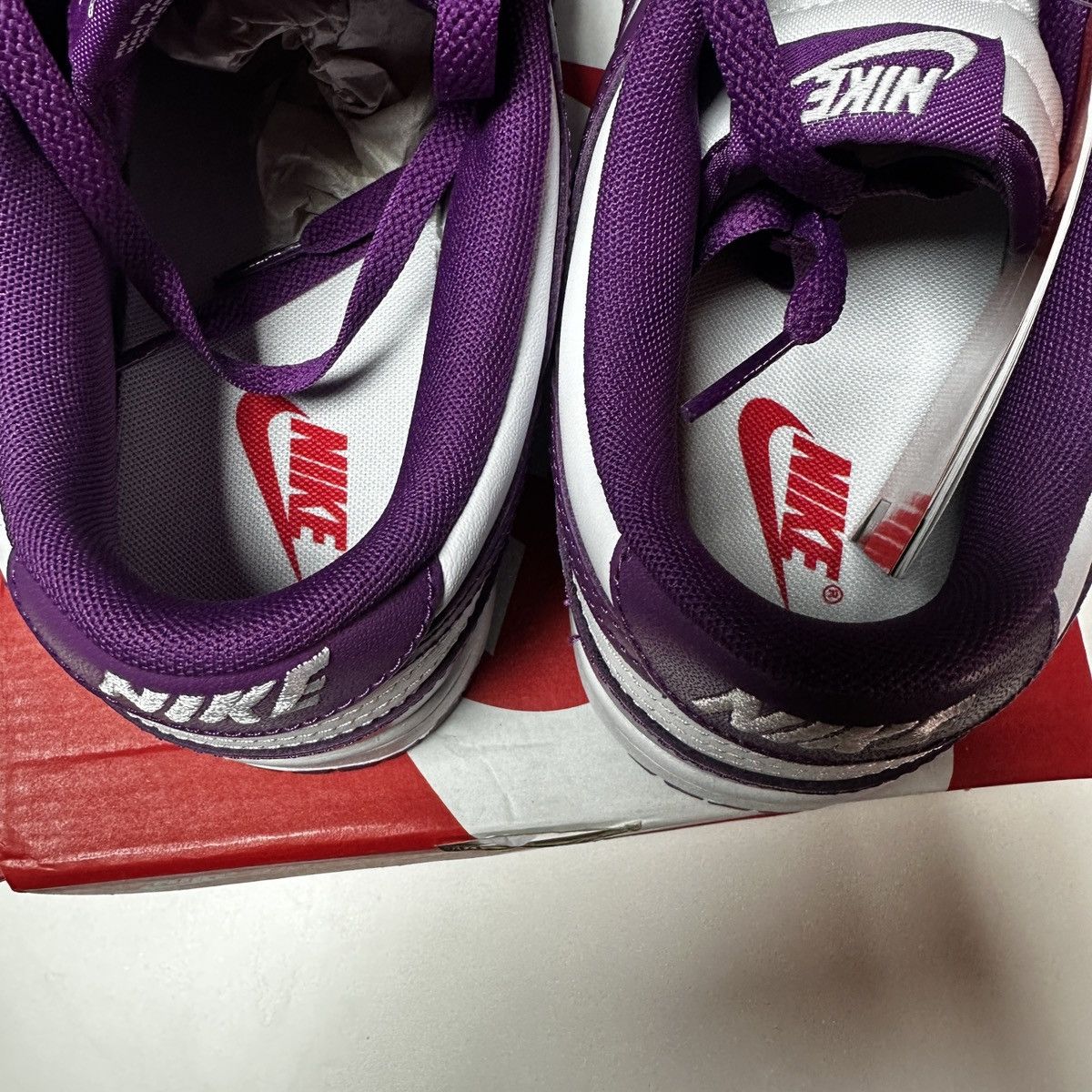 Nike **NEW** Size 10.5 US Men Nike DUNK LOW RETRO VIOTECH WHITE Size US 10.5 / EU 43-44 - 9 Thumbnail