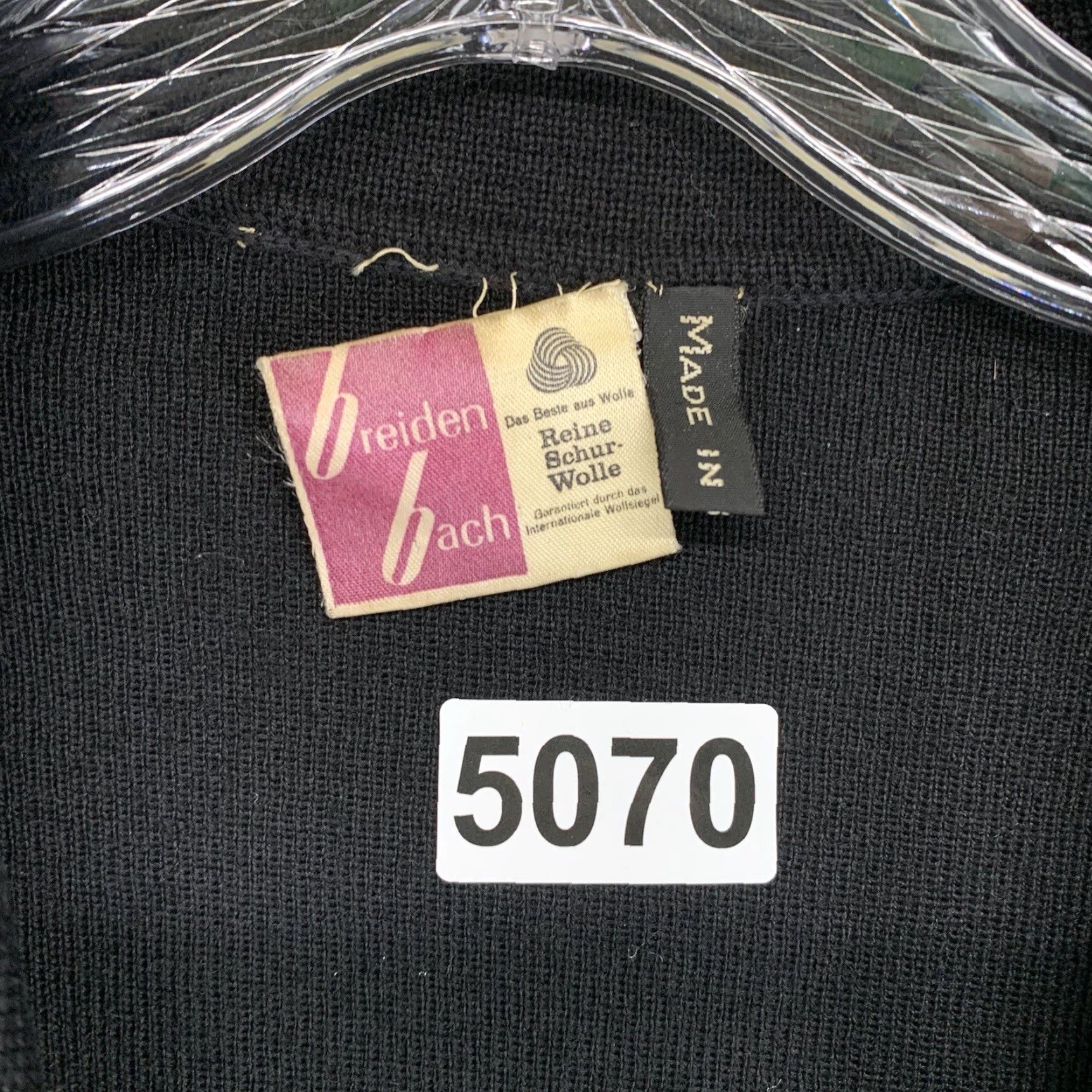 Vintage Vintage German Collard Knit Cardigan Sweater Breiden Bach Black Geometric XS Size XS / US 0-2 / IT 36-38 - 6 Thumbnail