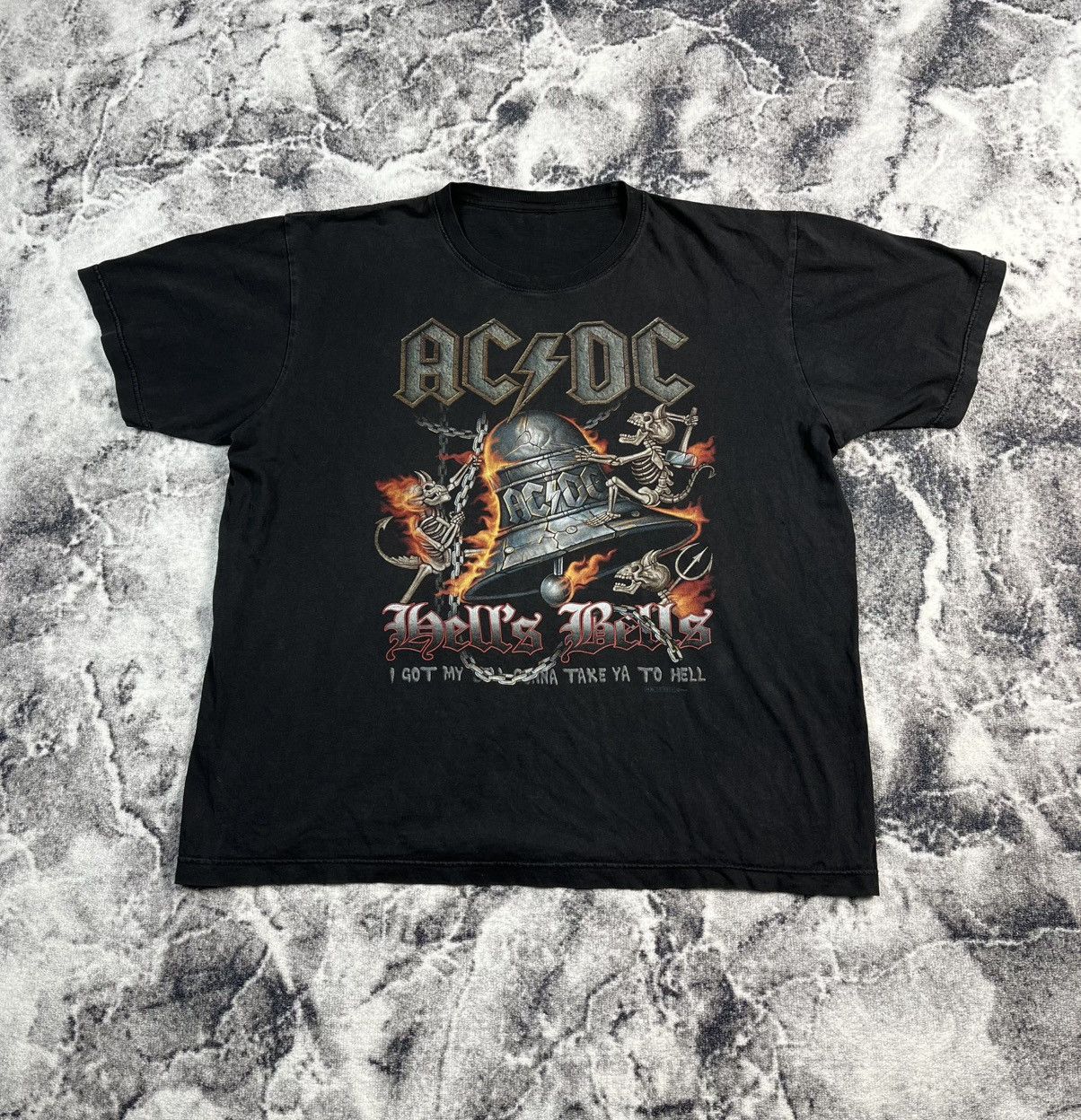 AC/DC ACDC Hells Bells Band Tee Big Graphic Black XL Size US XL / EU 56 / 4 - 1 Thumbnail