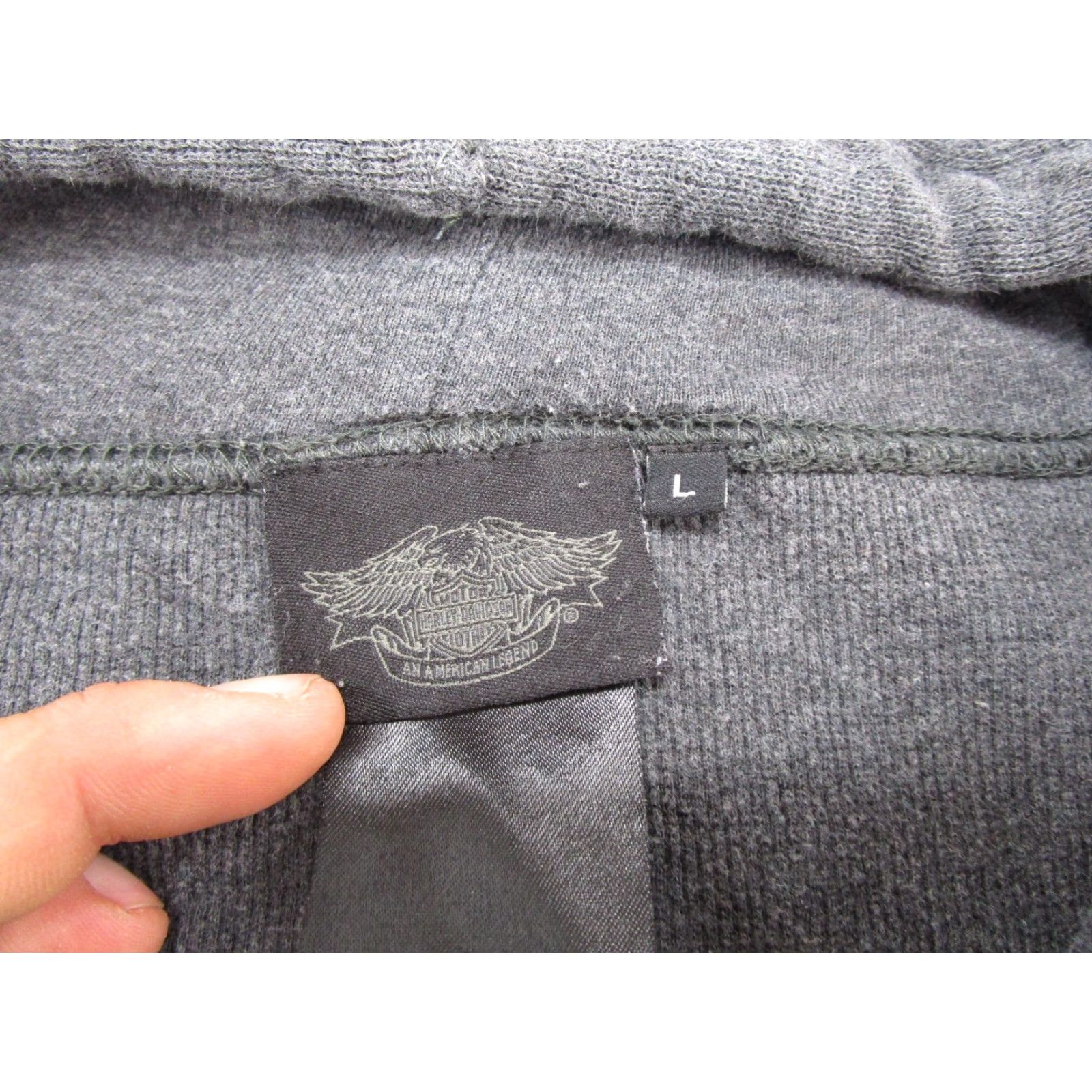 Harley Davidson Harley-Davidson Womens Gray Full Zip Hoodie Sweatshirt L Biker Logo Outdoor Activewear Winter Fall Size L / US 10 / IT 46 - 2 Thumbnail