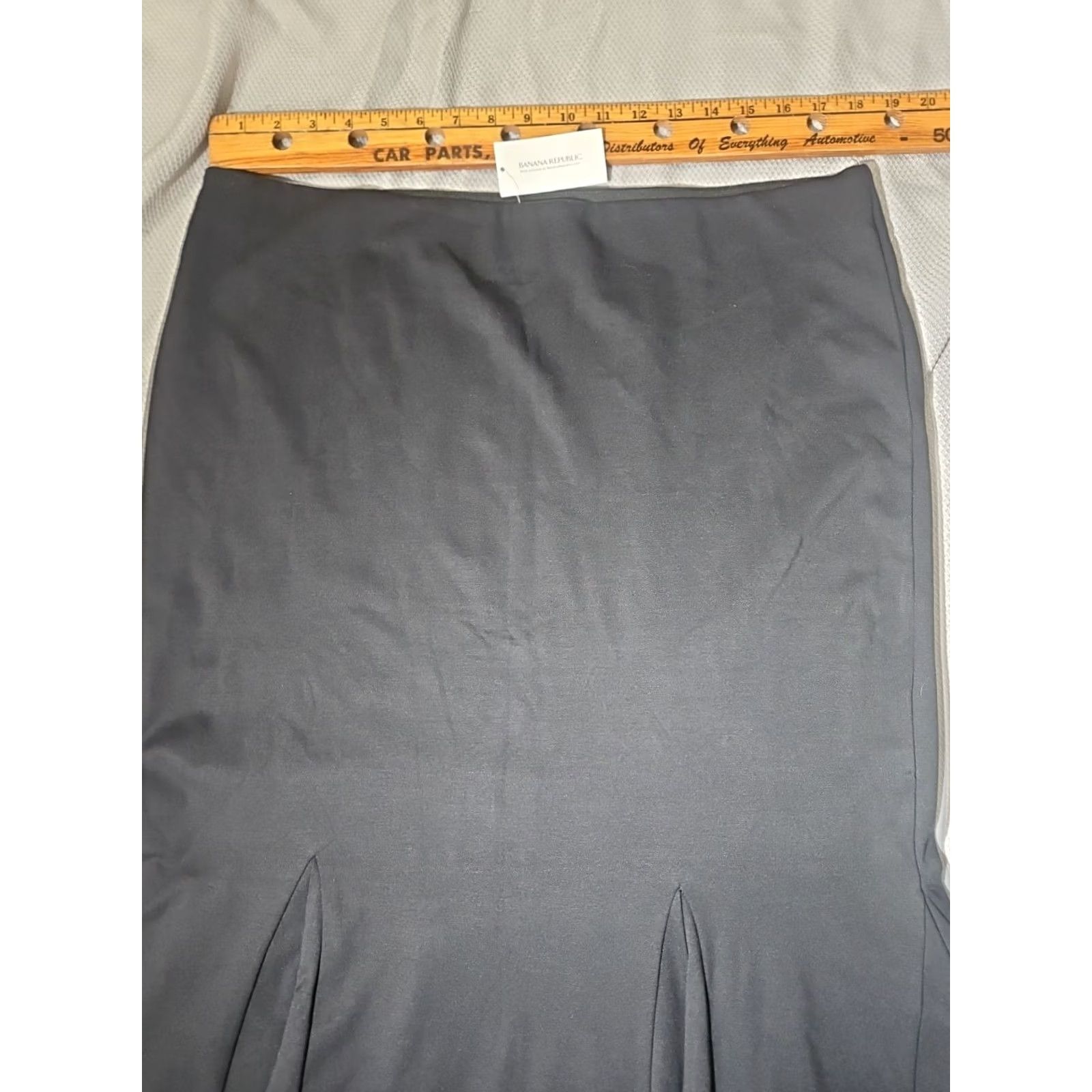 Banana Republic VINTAGE Banana Republic Skirt Womens XL Black Fluted Hem Flare Flutter Pull On Size 40" / US 18 - 3 Thumbnail