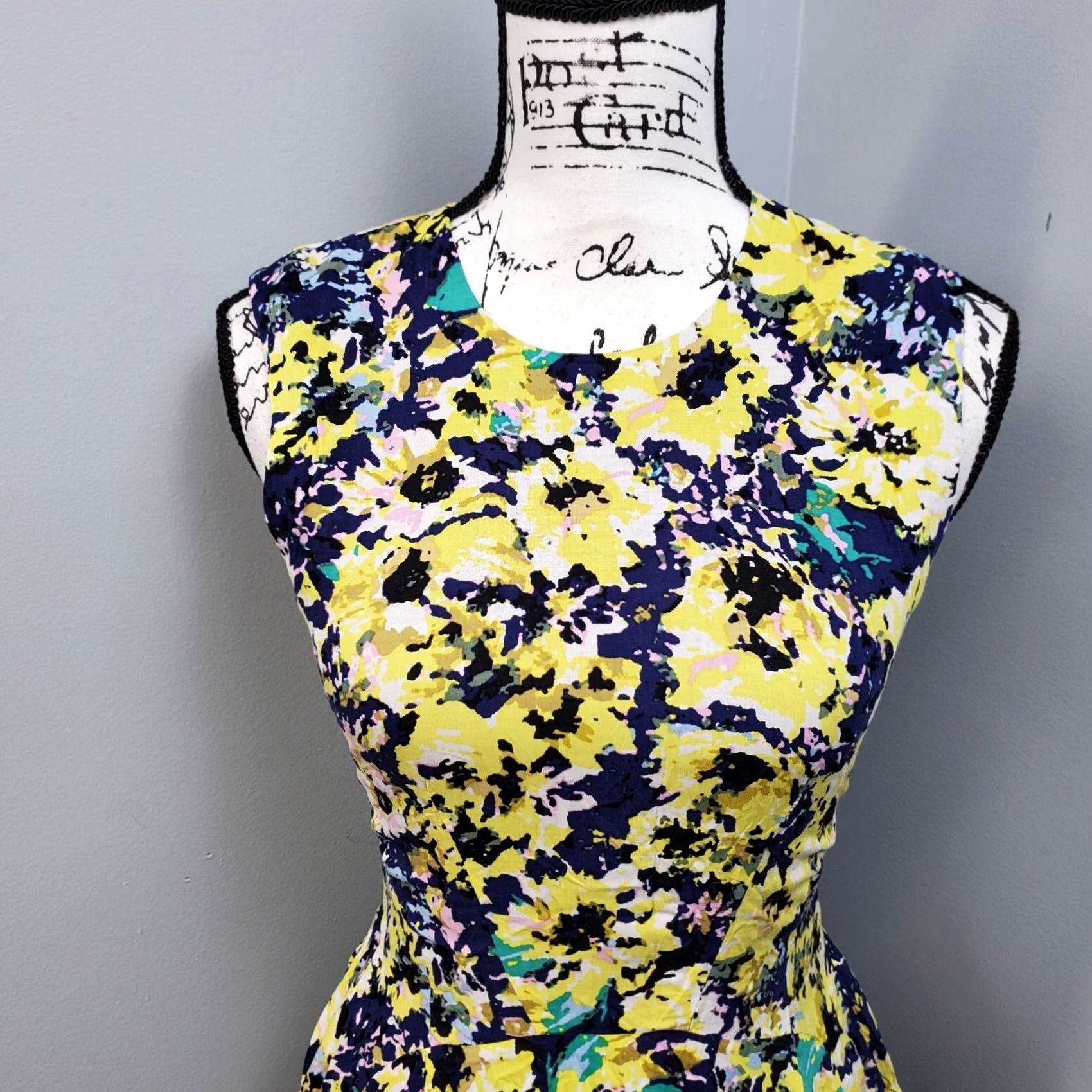H&M H&M Mini Dress Womens Size 4 Multicolor Lined Sleeveless Peplum Hem Back Zipper Size S / US 4 / IT 40 - 3 Thumbnail